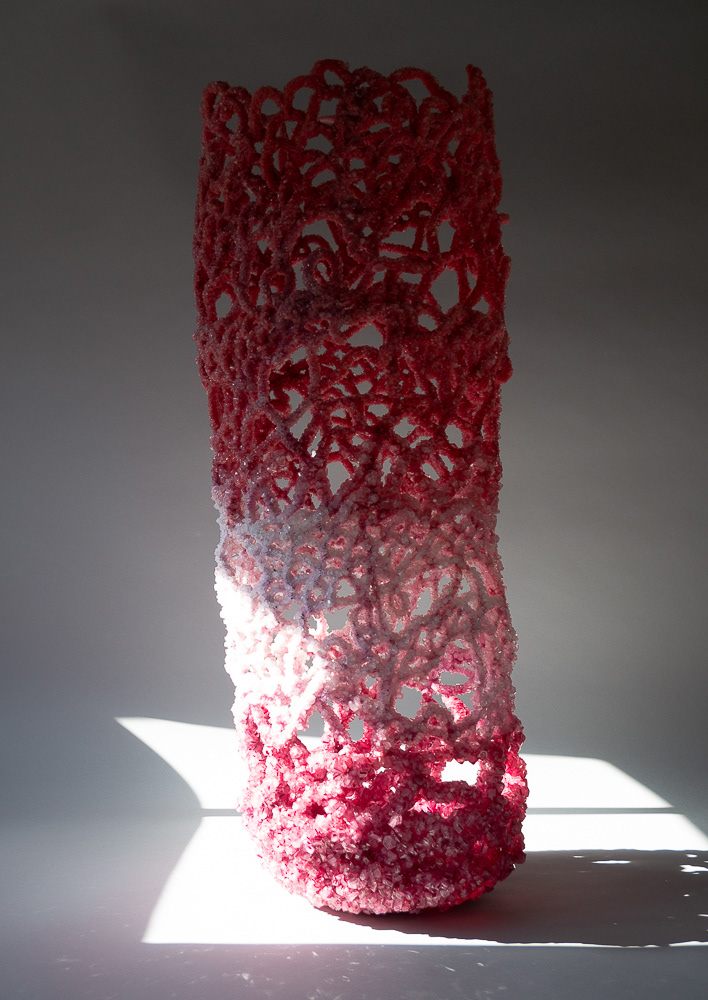 Tall Pink~25"h x 9" dia