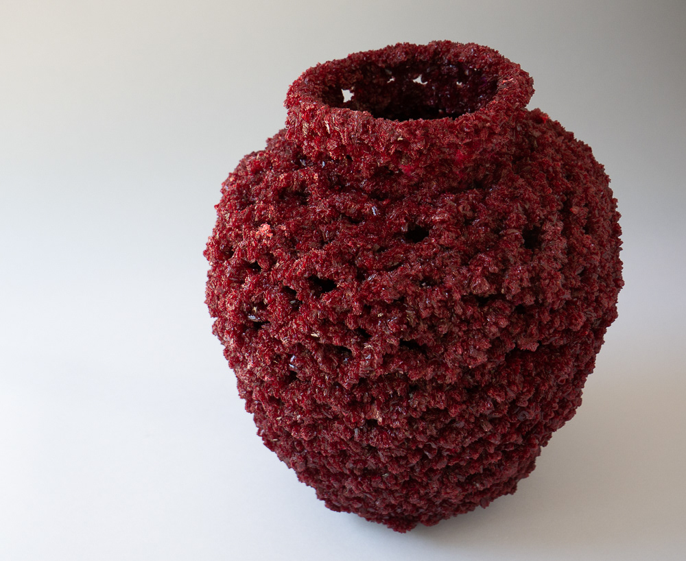 Scarlet ~10"h x 9.5"dia