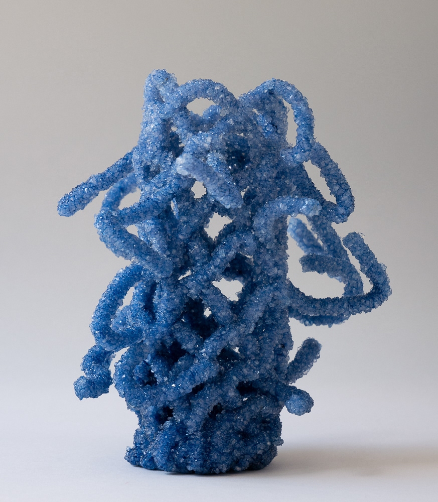 Tangled Up in Blue~7.5"h x 6" dia