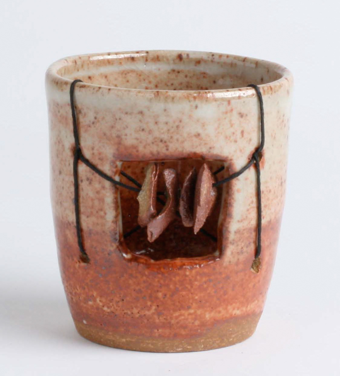 sewn cup ~3.5"h x 3.5"dia.