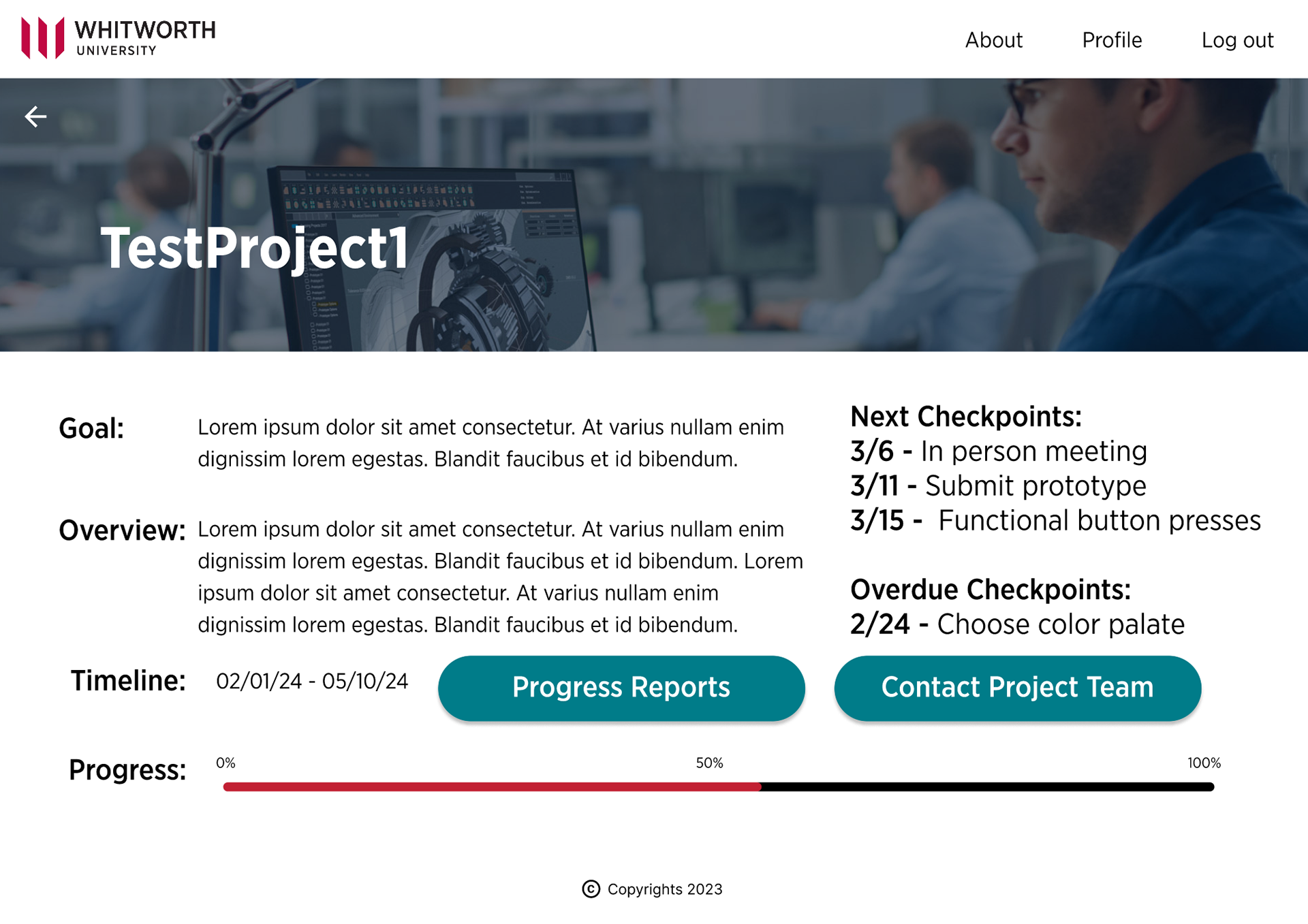 Project Overview Page
