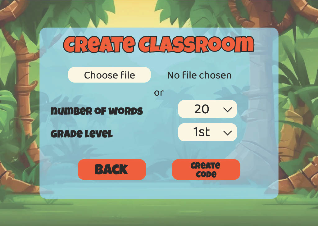 Teacher create classroom page