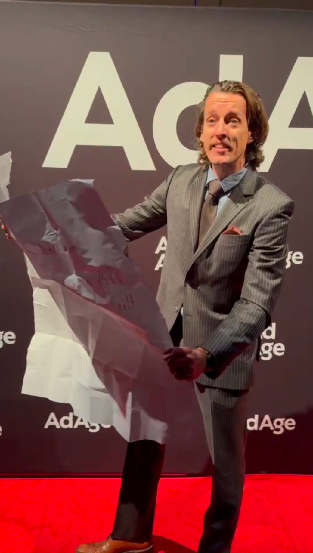 Martin Pagh Ludvigsen right after he lost the AdAge "Creative Technologist of the Year" 2025 award