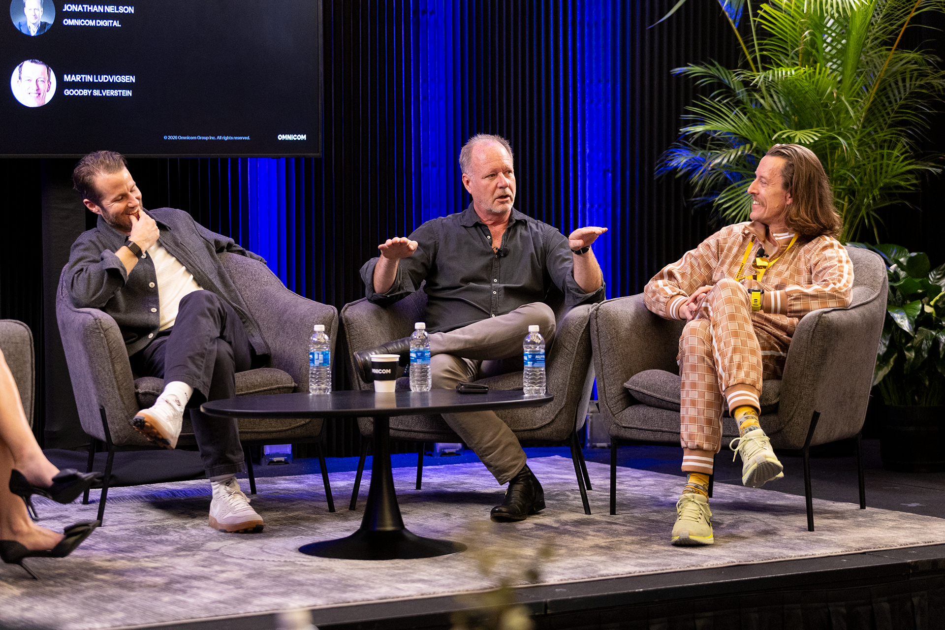Martin Pagh Ludvigsen on stage at CES with Jonathan Nelson and Jonathan Rigby from Omnicom