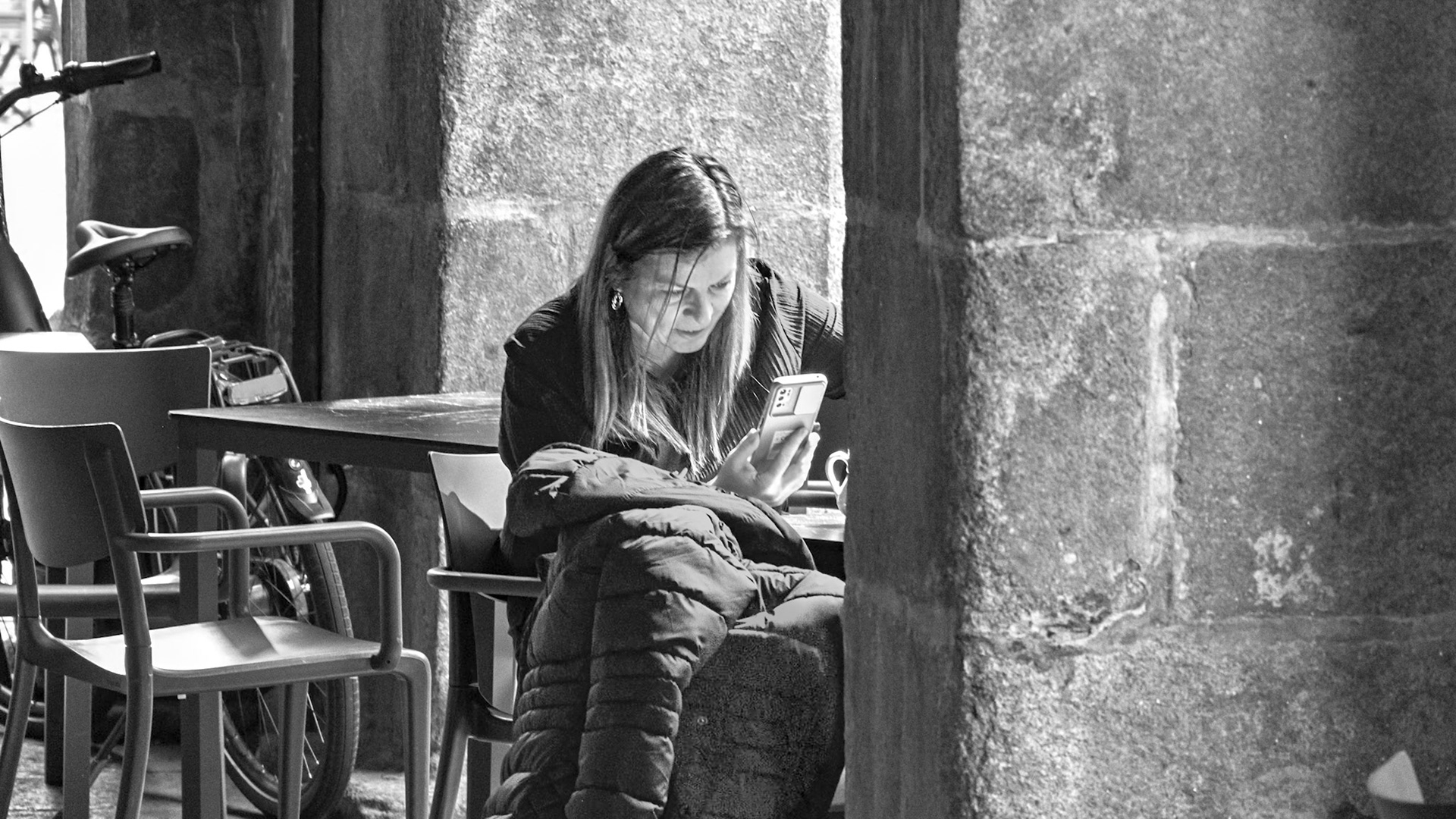 Coffee shop in Santiago de Compostela, Spain