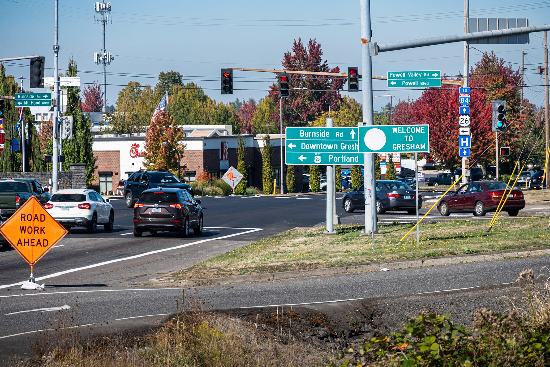 Eastside beginning/ending of Burnside St.