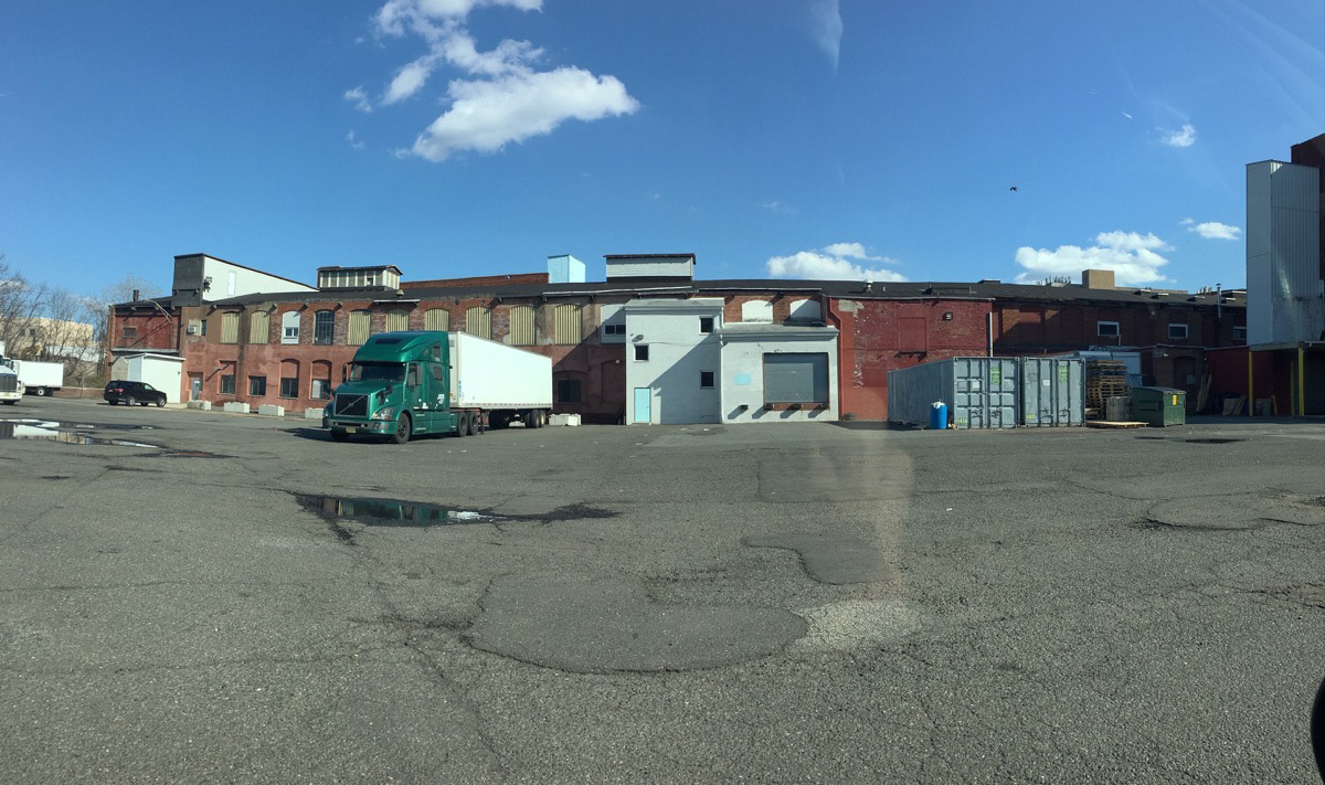 Huge parking lot with private loading dock