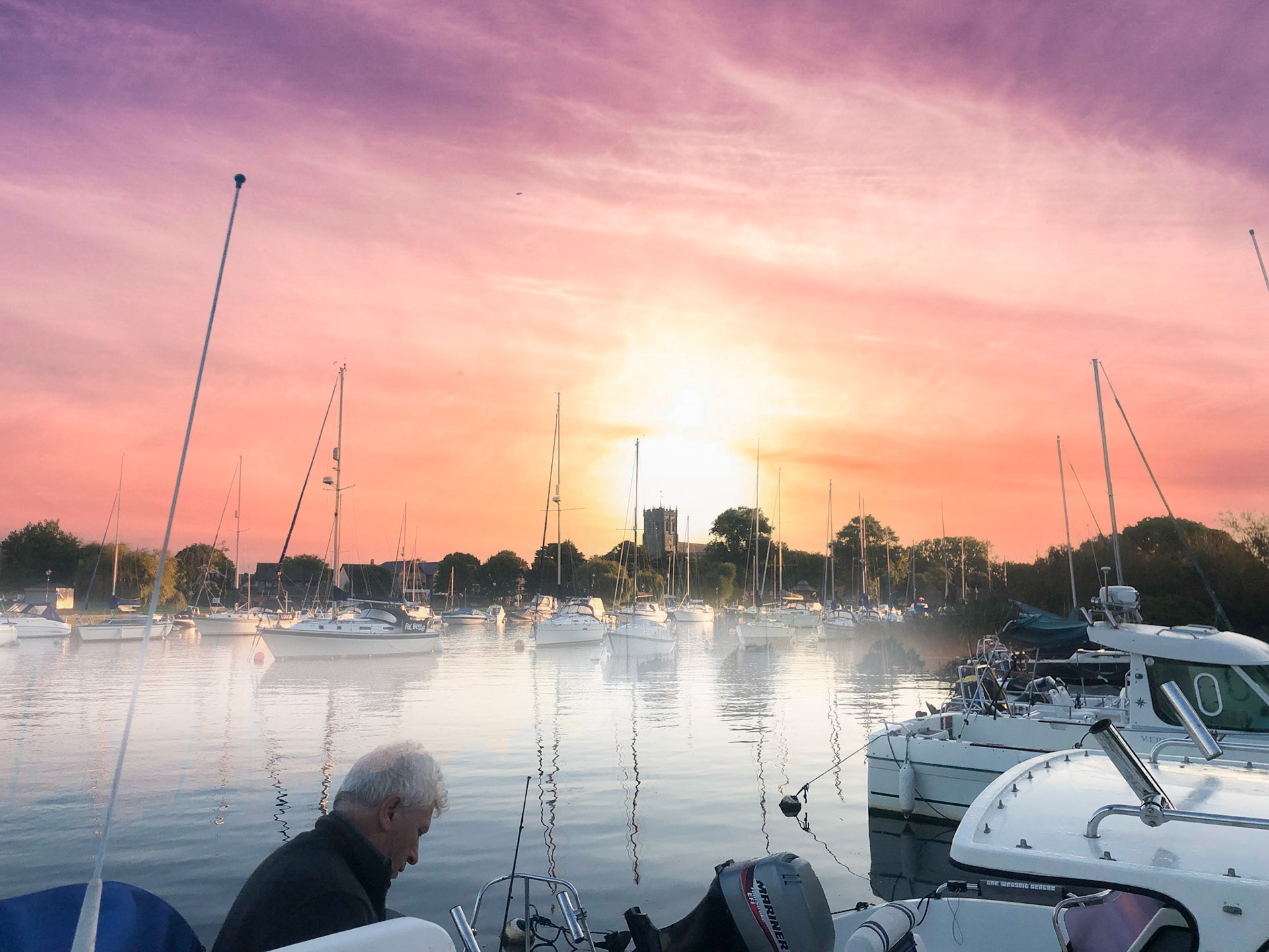 Early start fishing before  QEII's funeral