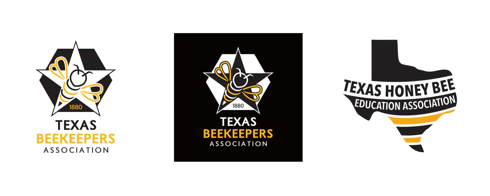 Logos for Texas Beekeepers Association and Texas Honey Bee Education Association