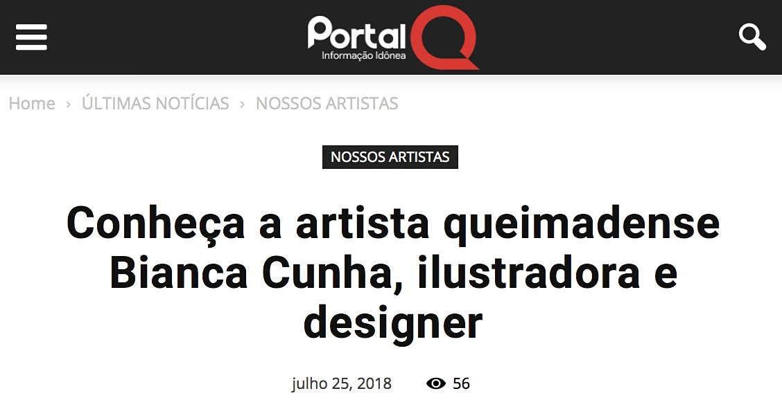 Ilustradora e Designer Bianca Cunha, queimadense.
