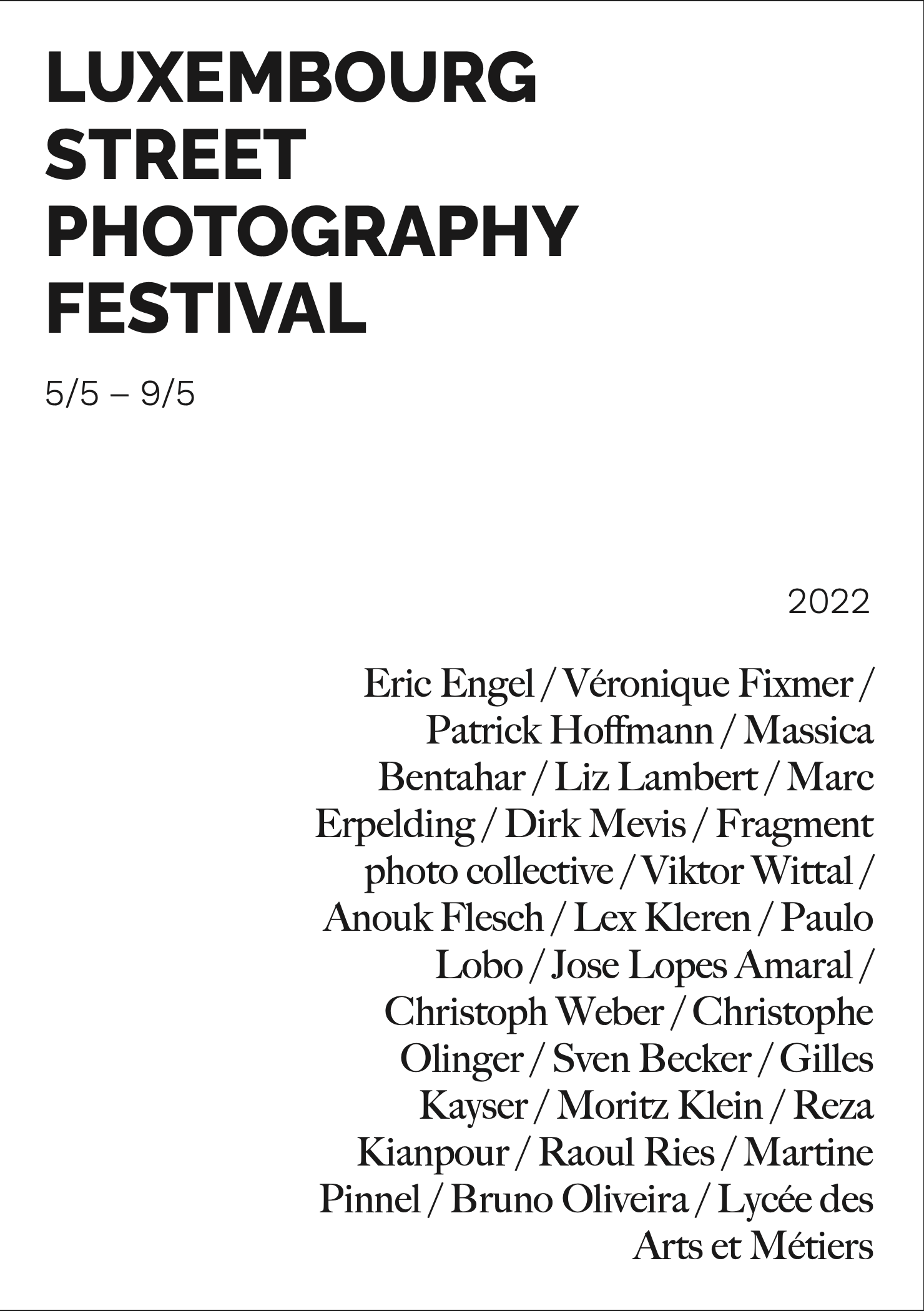 Luxembourg Street Photography Festival 2022