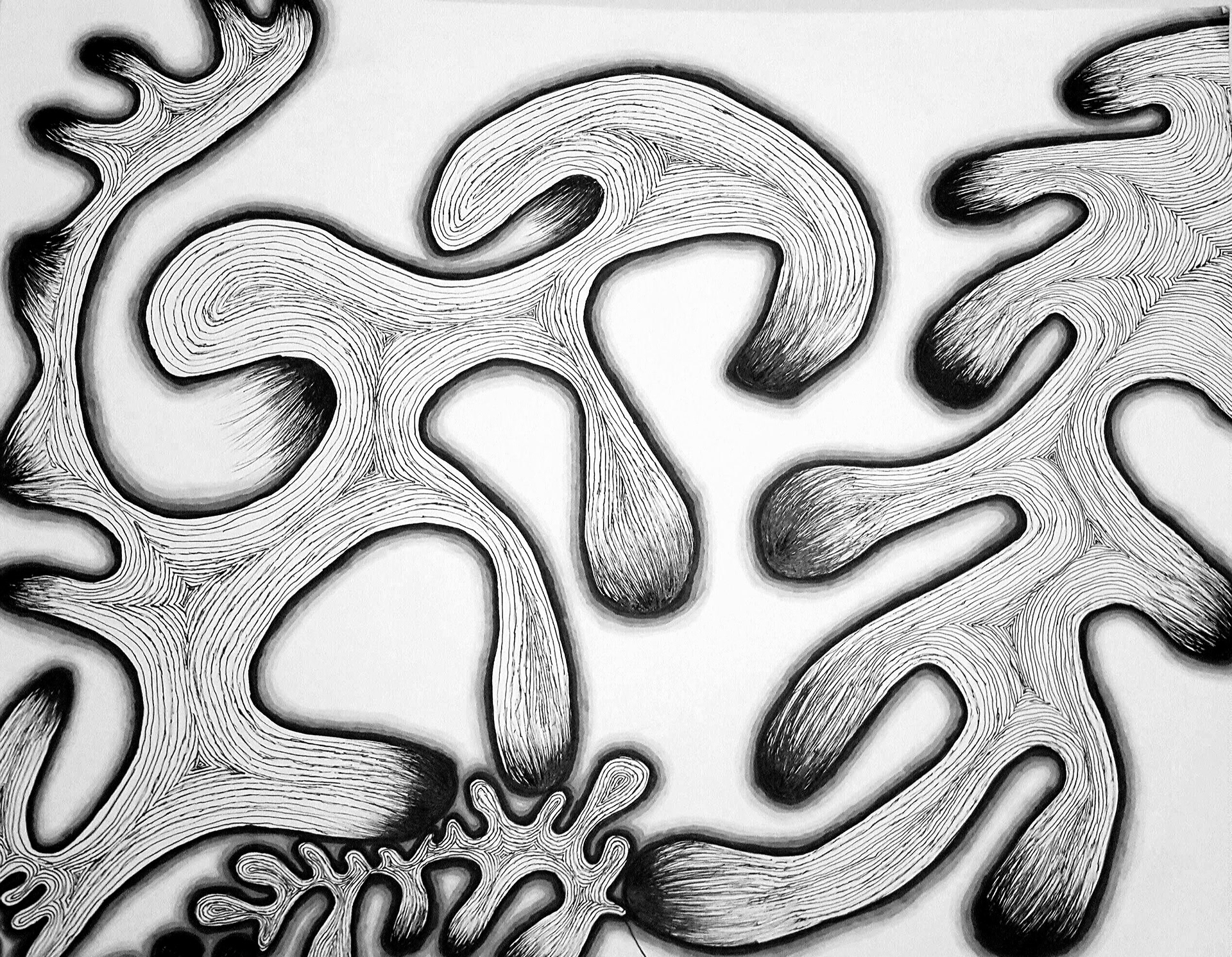 ABSTRACT BLOB - PEN & MARKER 24X36