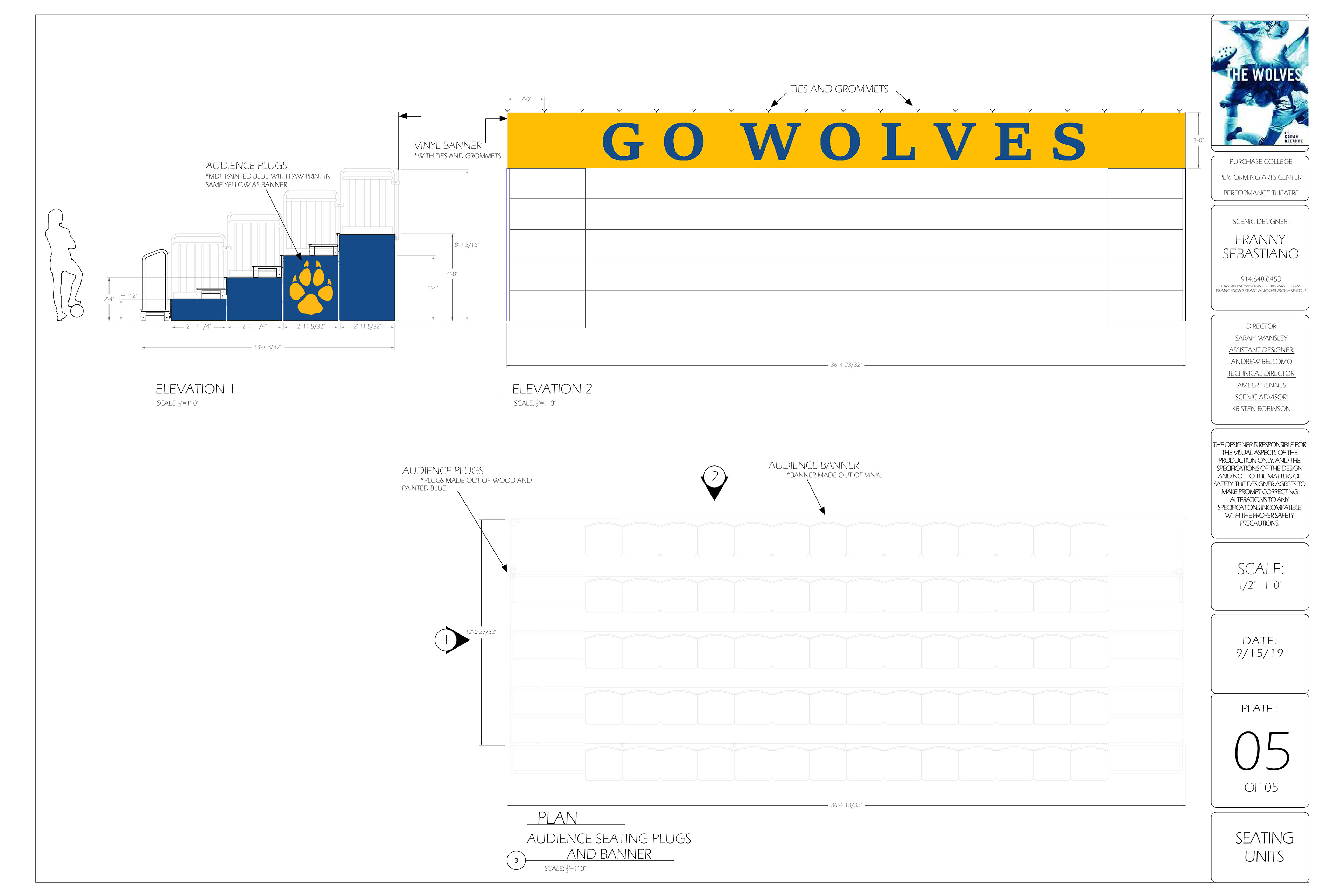 SEATING UNIT PLUG & BANNER ELEVATION