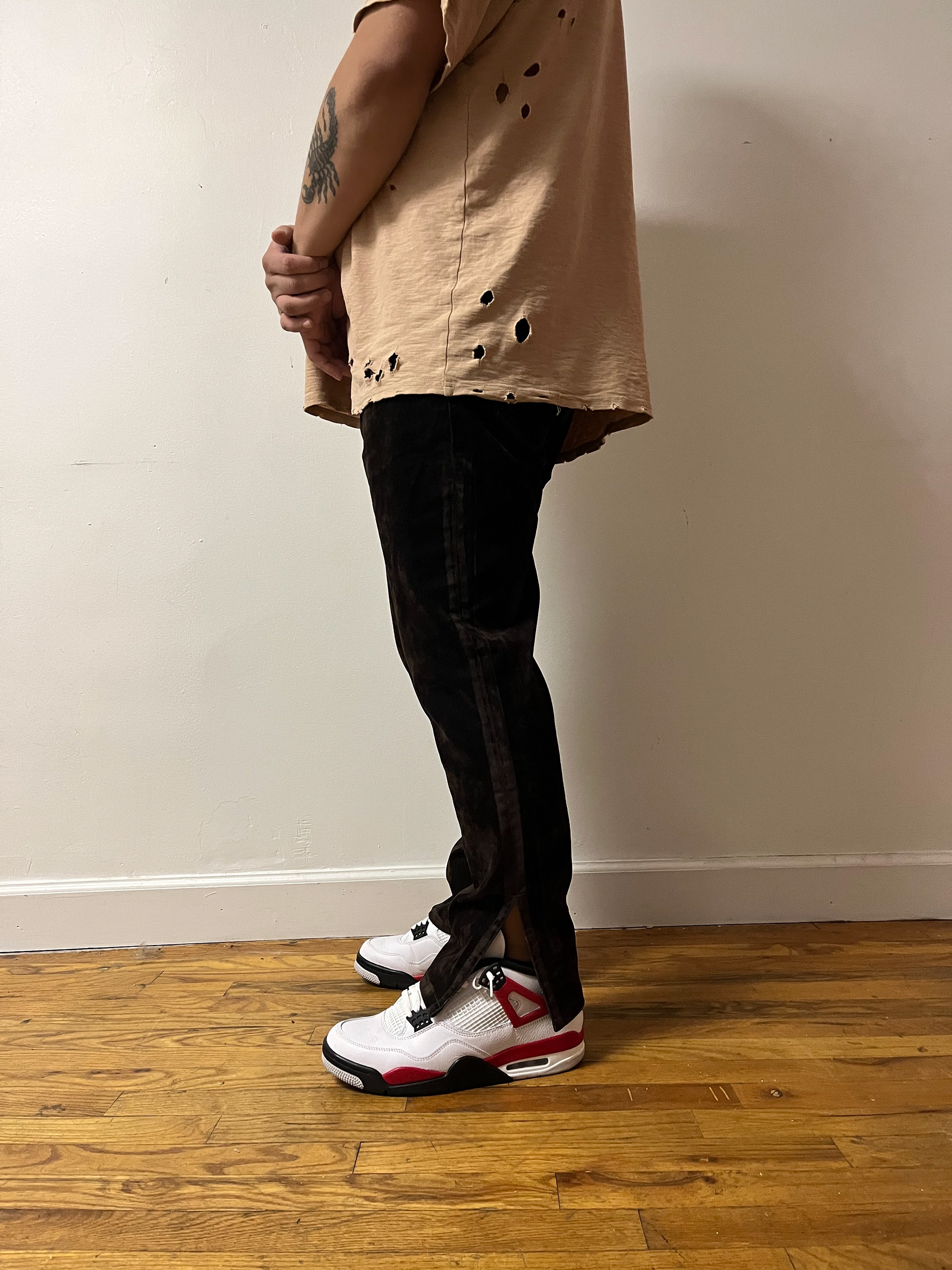 after shortened hem and added slit