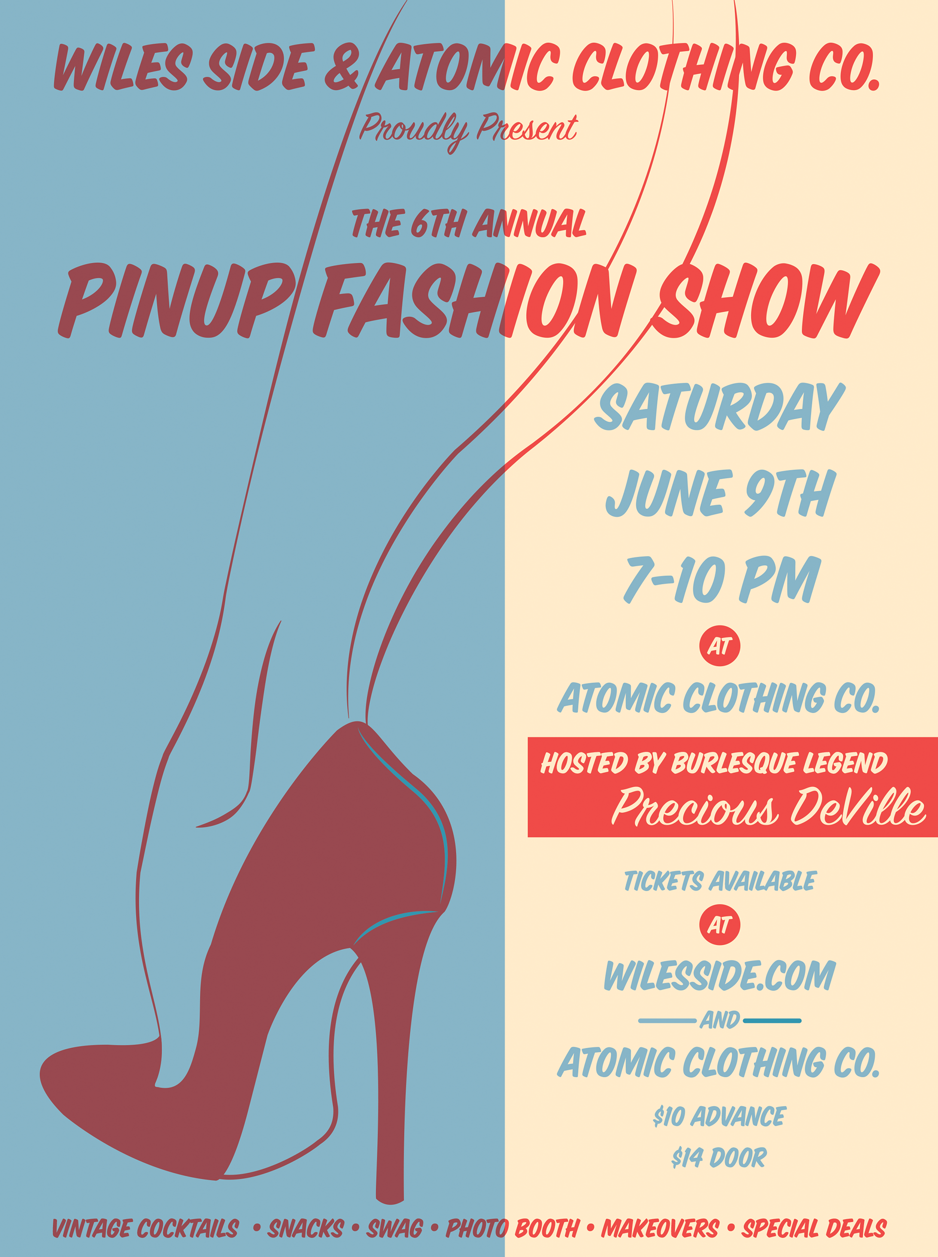 Flyer for a fictional pinup fashion show.