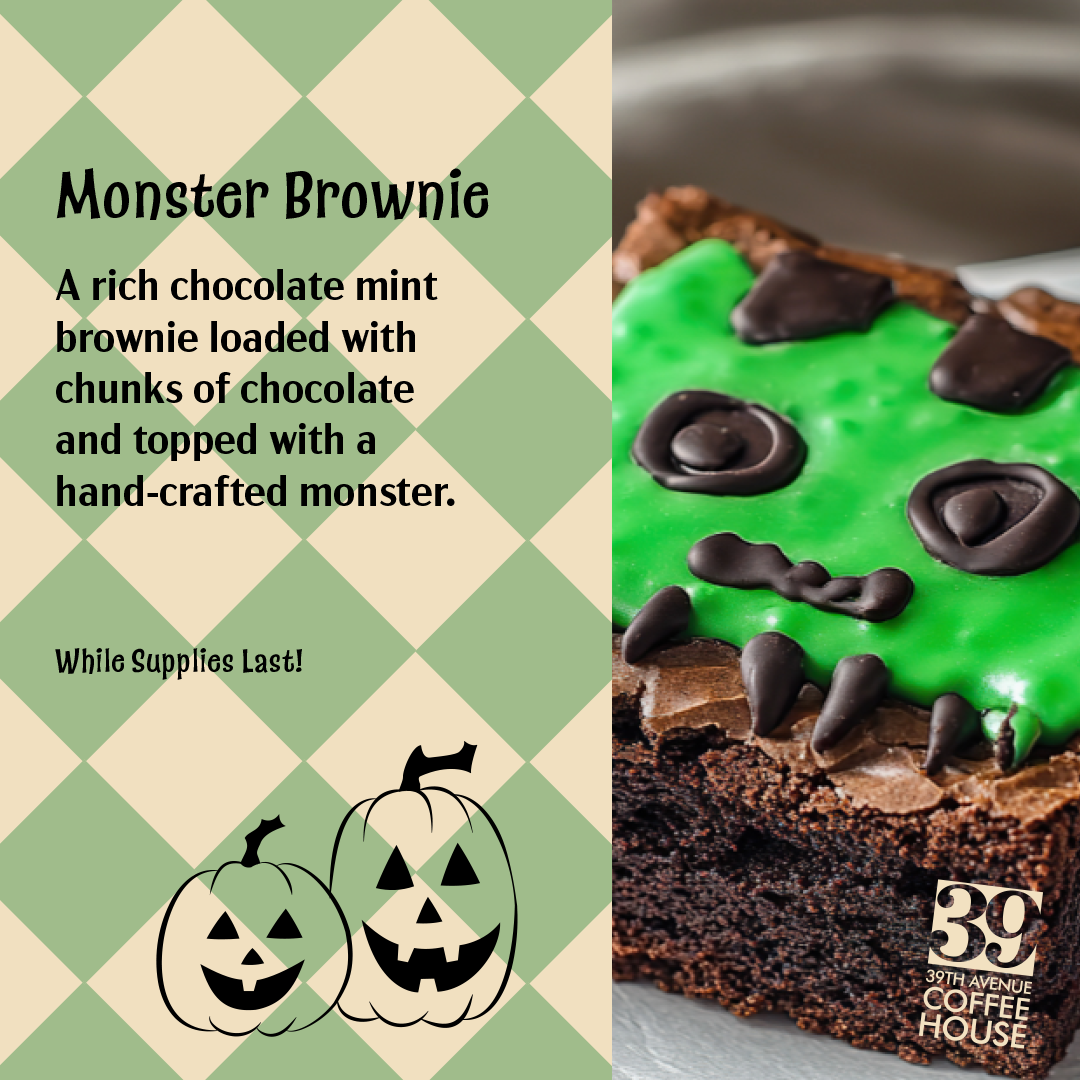 Social Media Square Post: Monster Head Brownie