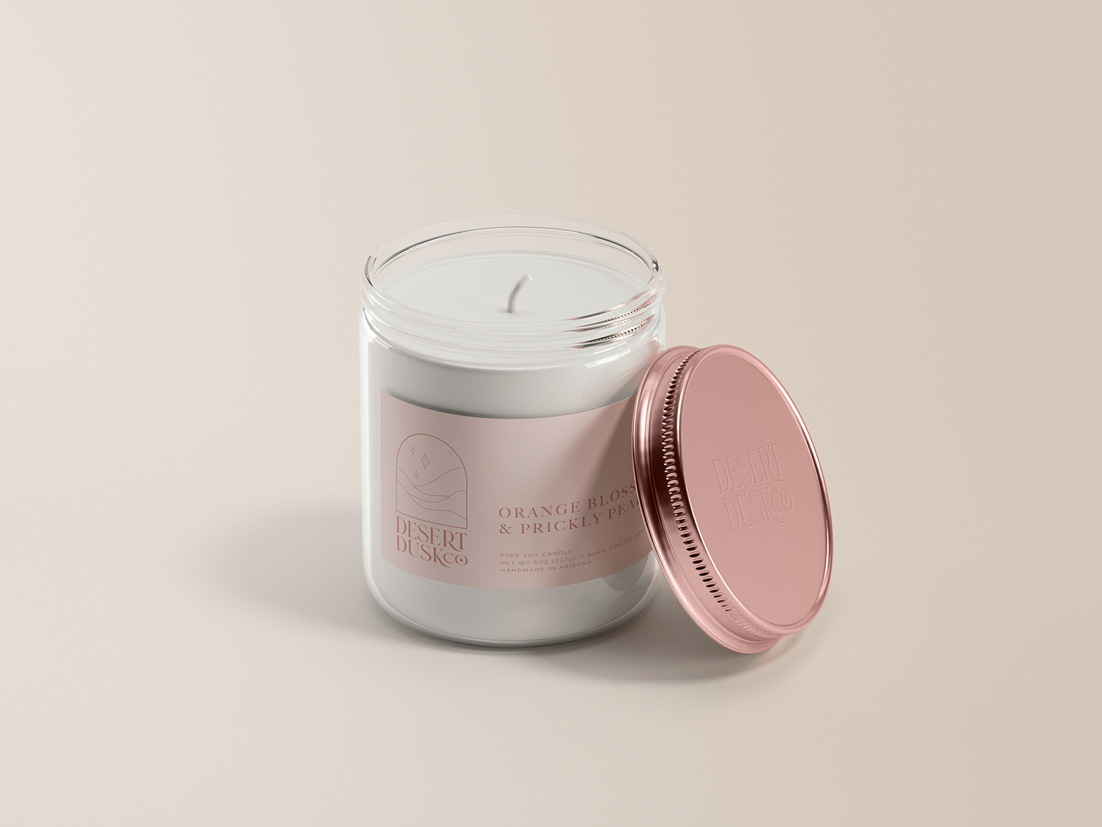 Desert Dusk Co Branding // Candle Label