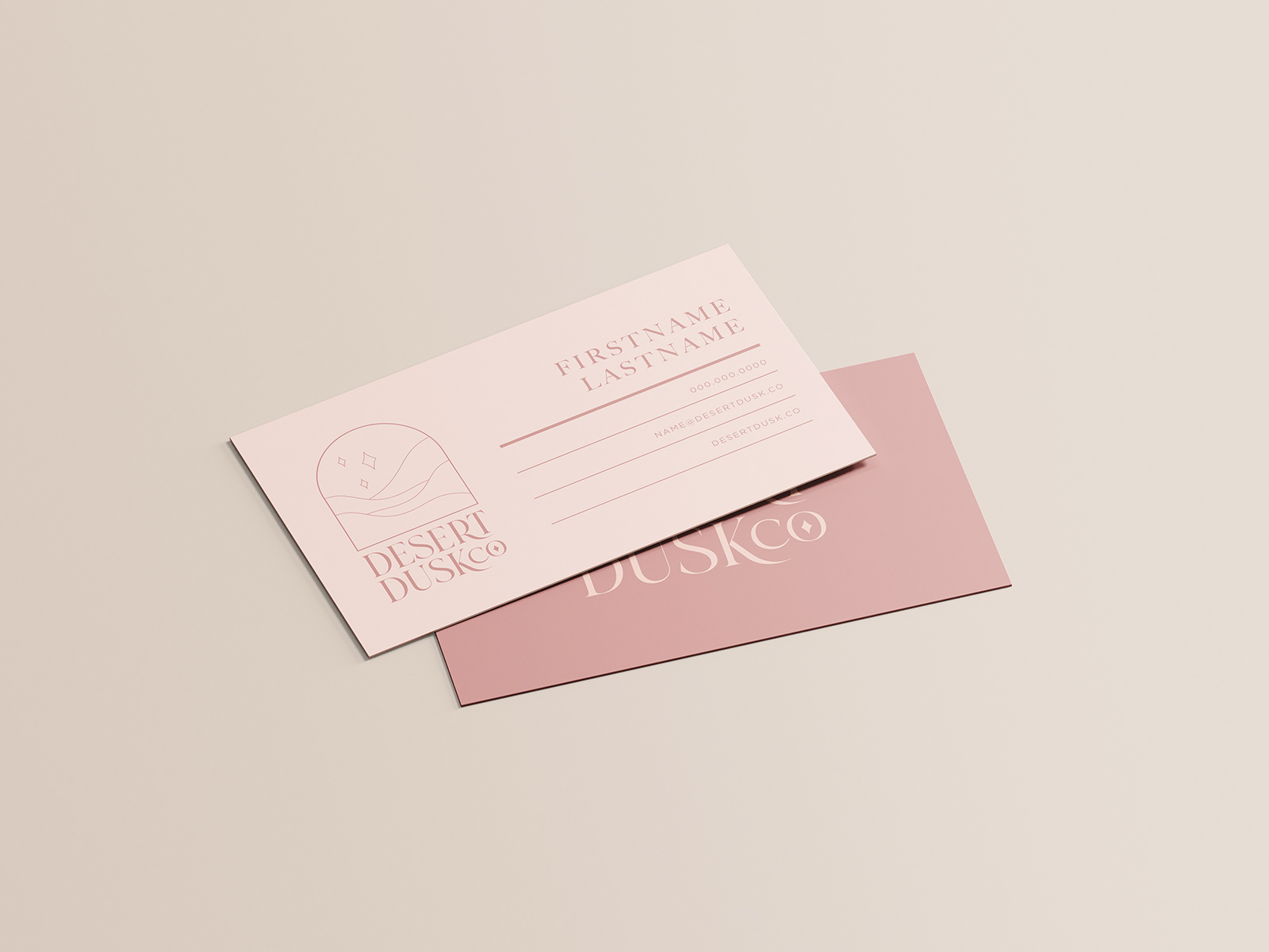 Desert Dusk Co Branding // Business Cards