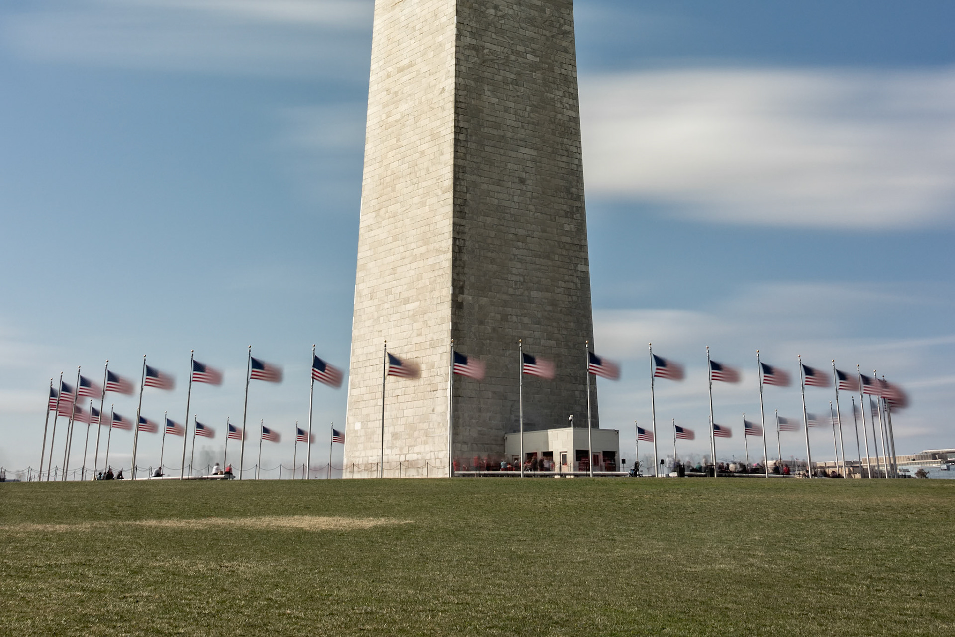 Washington monument flags