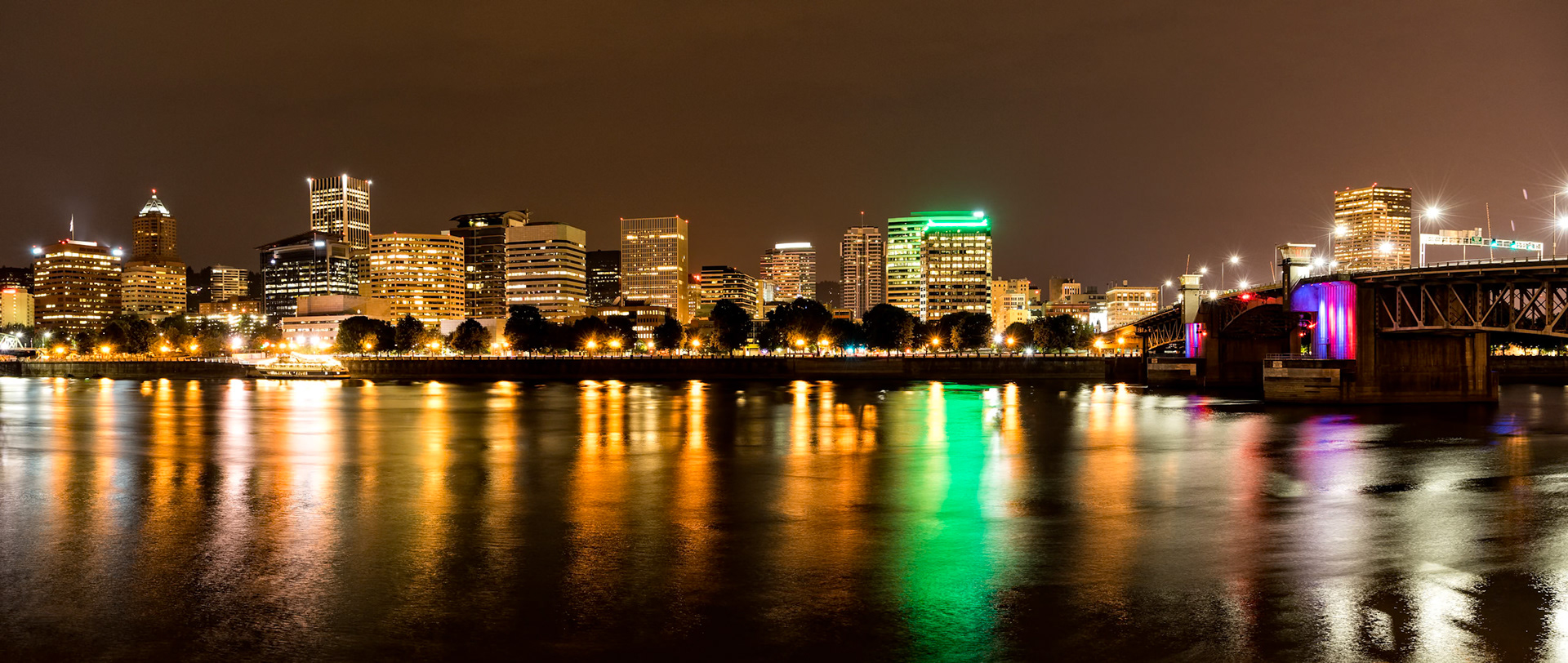 Portland, OR Skyline at night