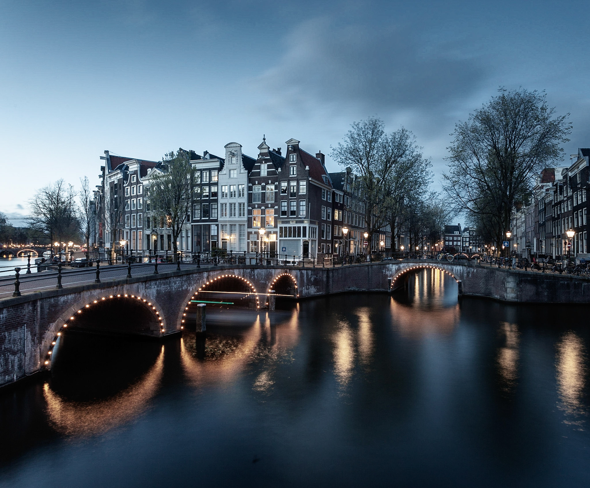 Canal Crossroads At Keizersgracht, Amsterdam, Netherlands