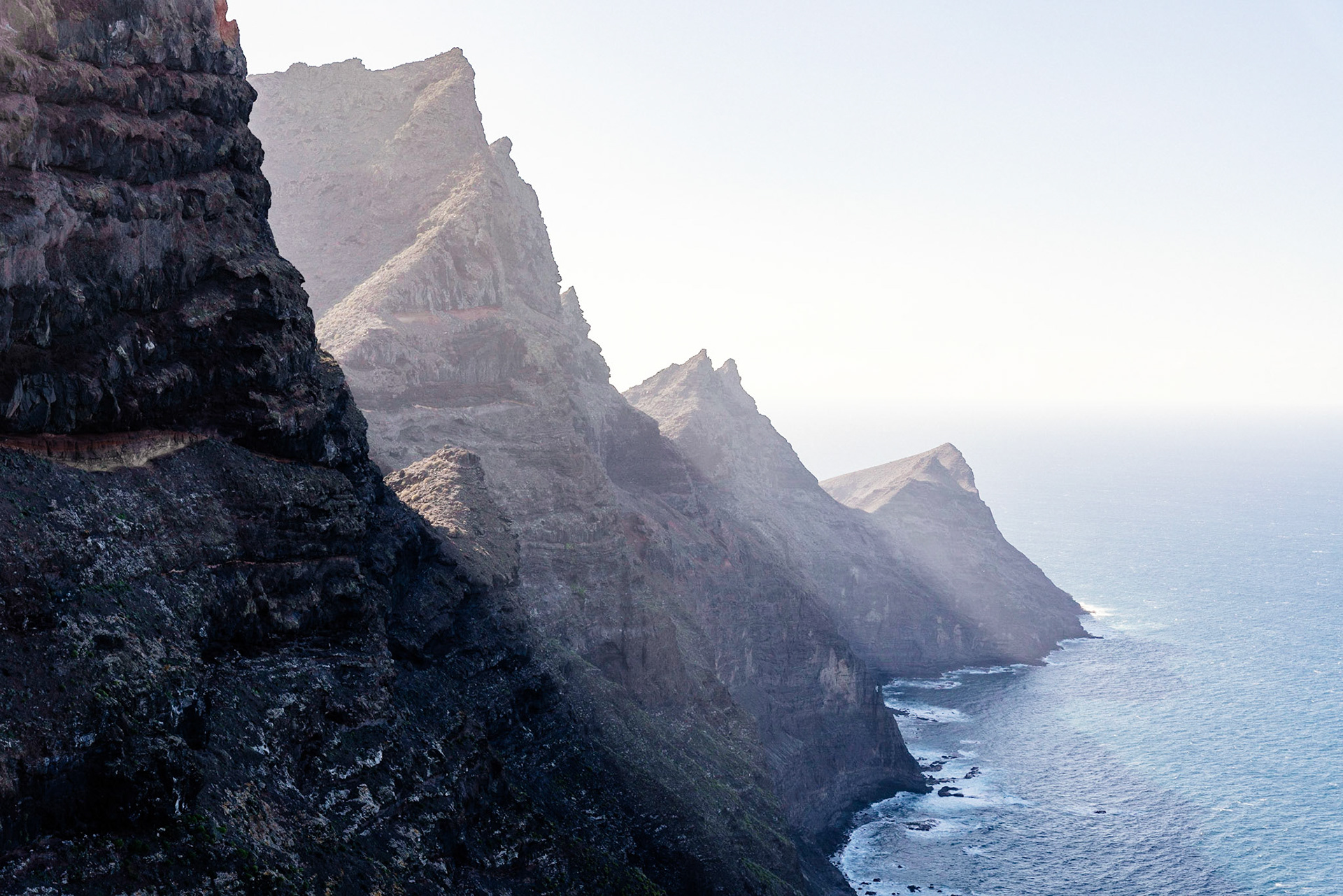 View from Mirador del Balcon, Gran Canaria coastline. Canary Islands, Spain