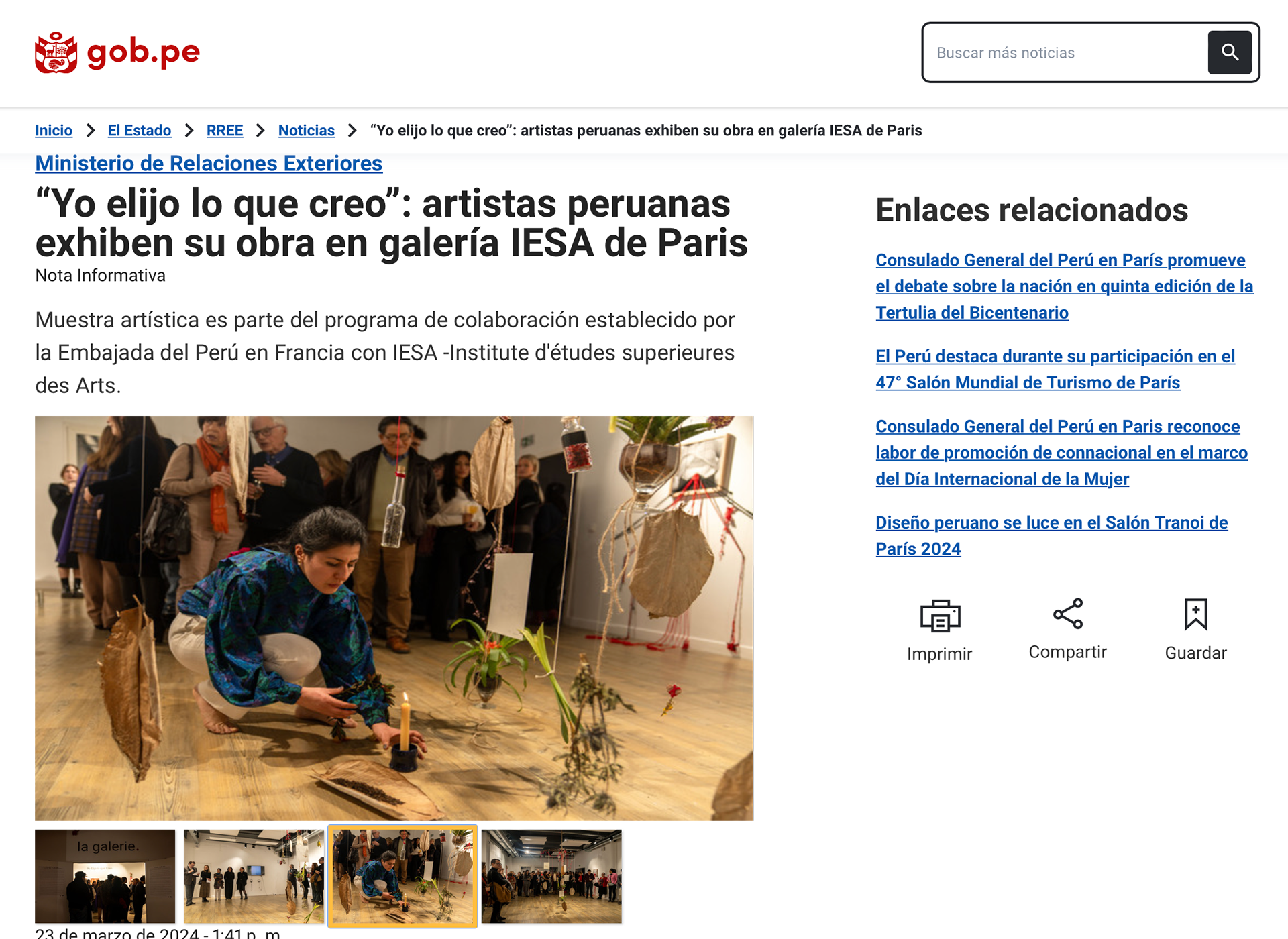 Ministerio de Relaciones Exteriores del Perú, 2024