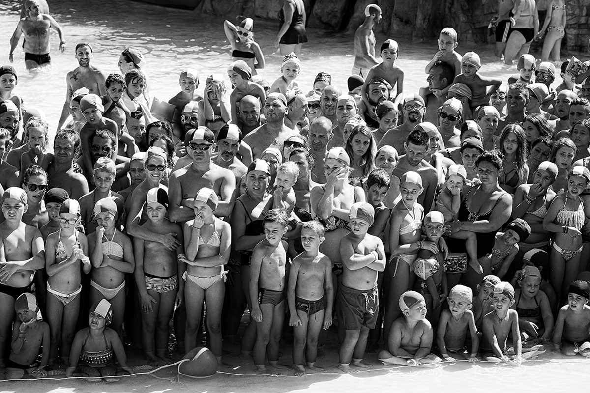 Spectators watching Pirate show at Theme Park
