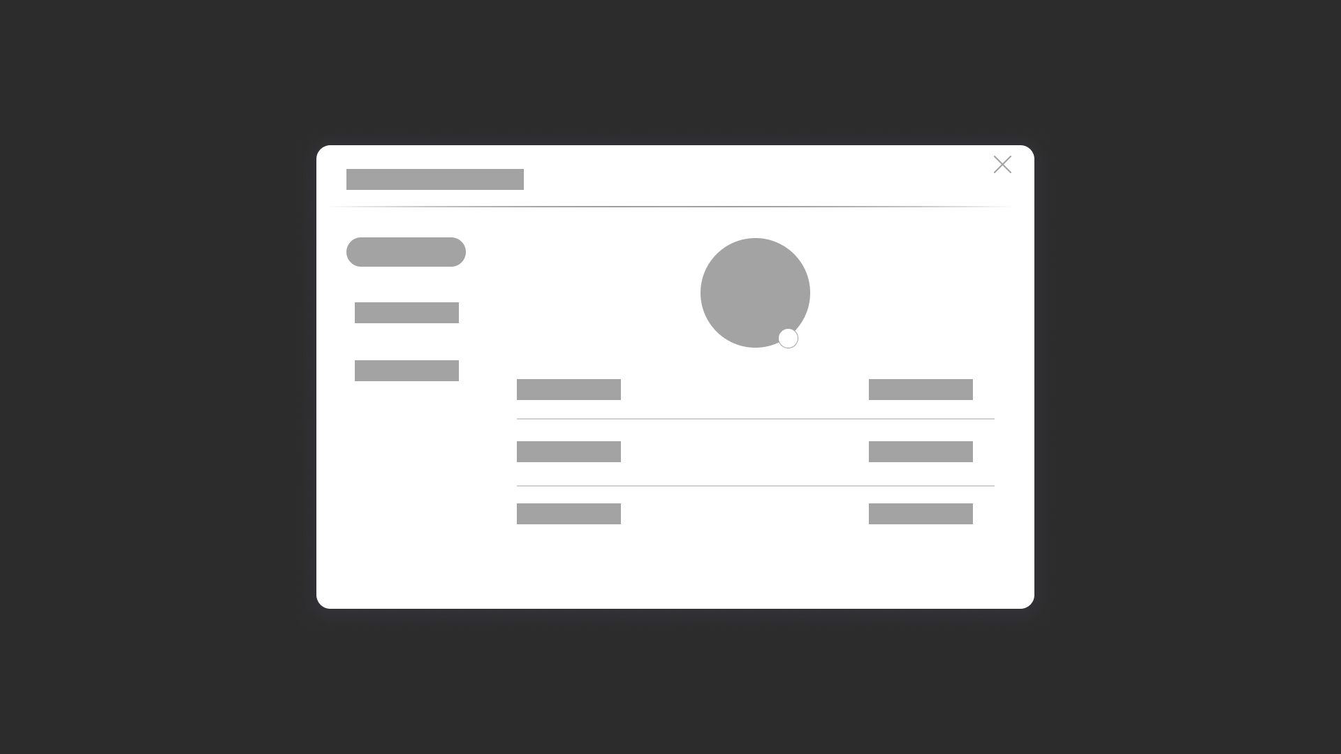 Account Modal - Profile