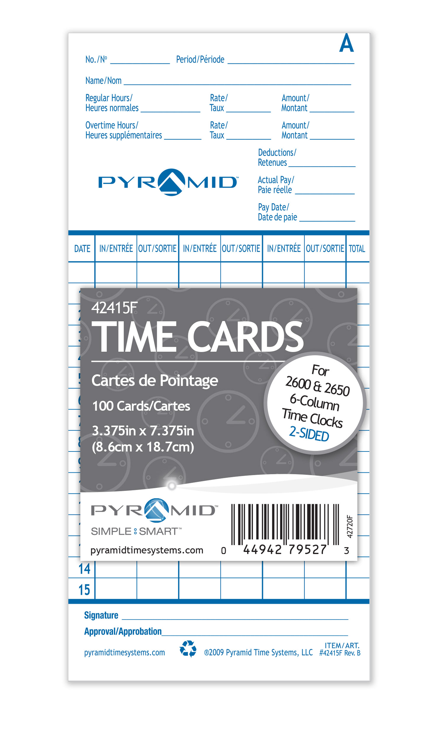 time card and label design