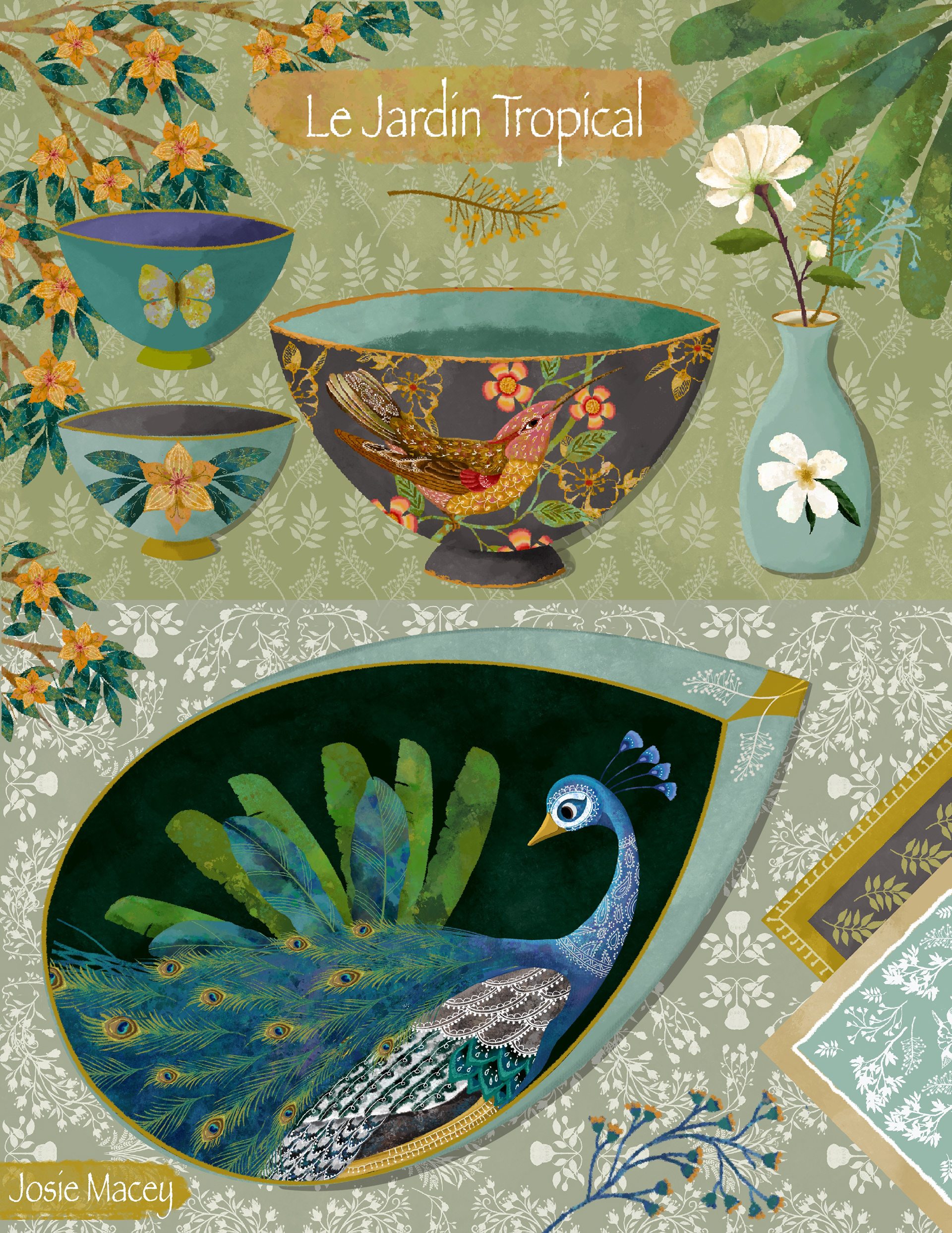 Peacock plate