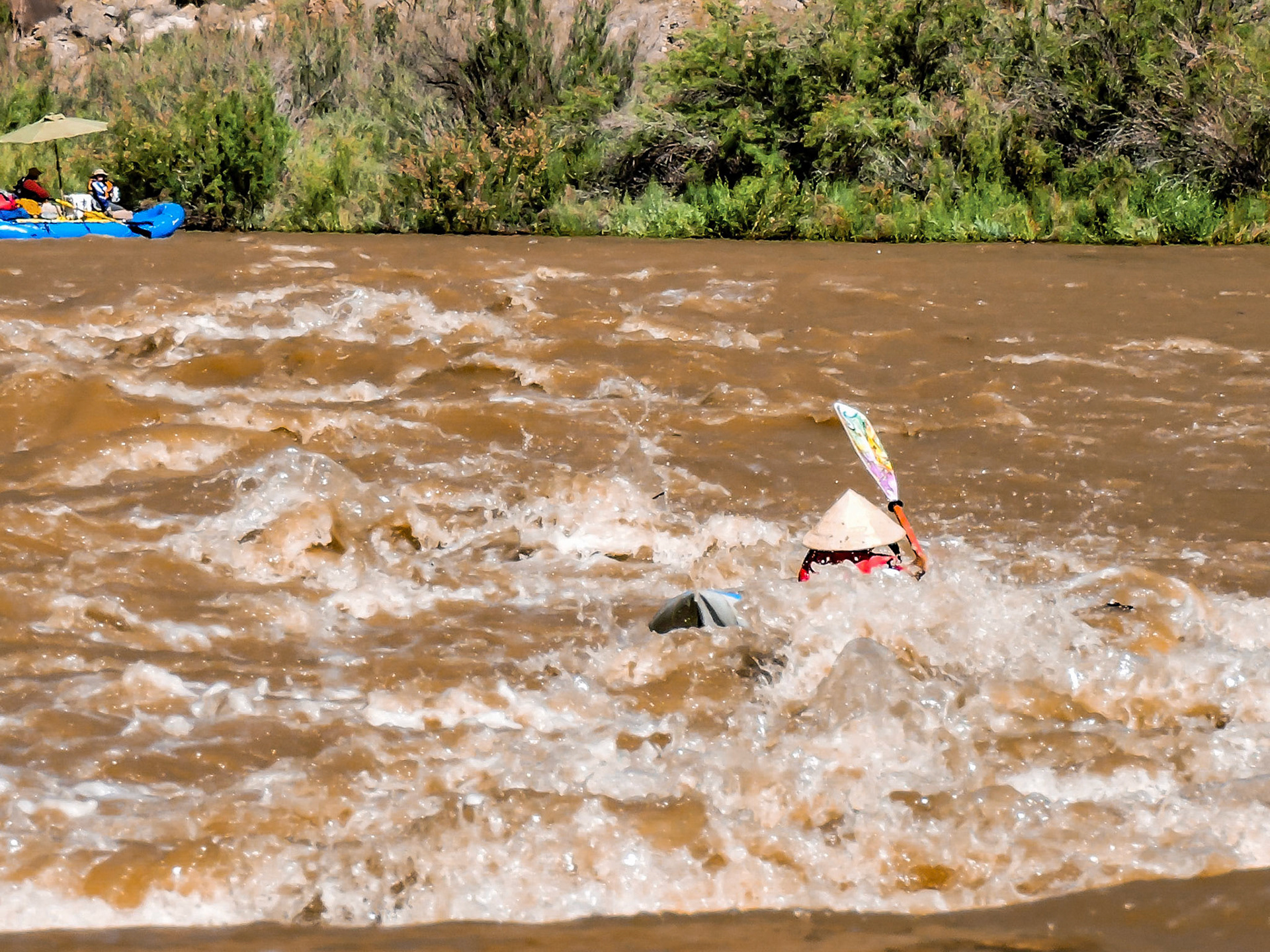The river was running high. -Photo by Norm Cox