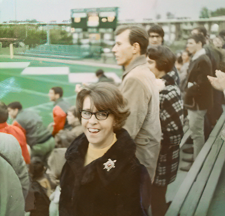 Mom at NIU homecoming football game