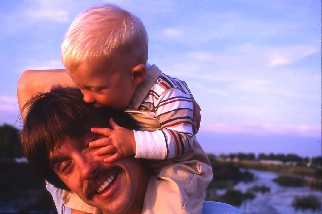 Nate and his dad at Sawhill Ponds, 1983