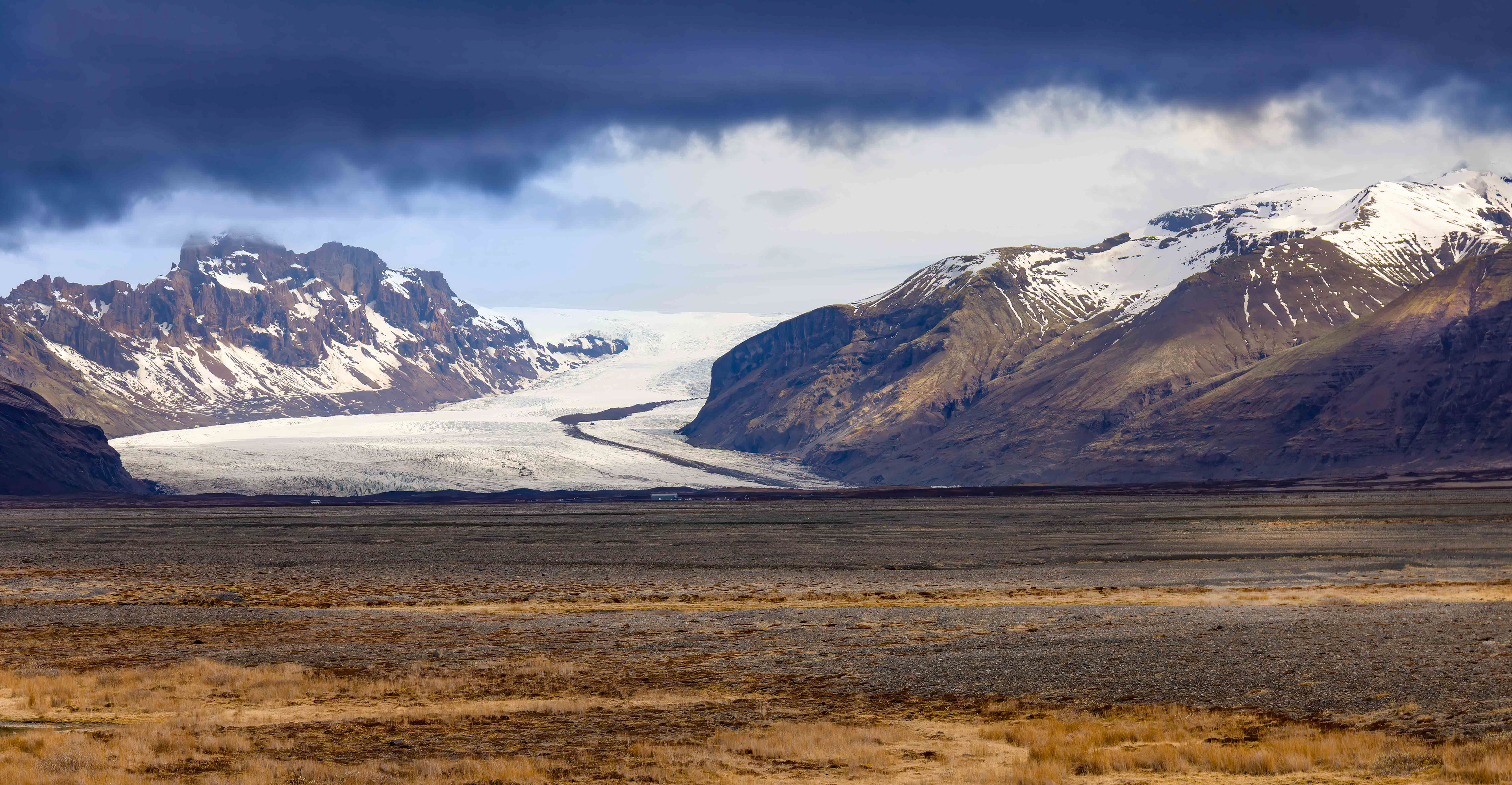 Breiðamerkurjökull is a massive glacial tongue (or outlet glacier) that branches off from Vatnajökull, which is the largest ice cap in Europe.