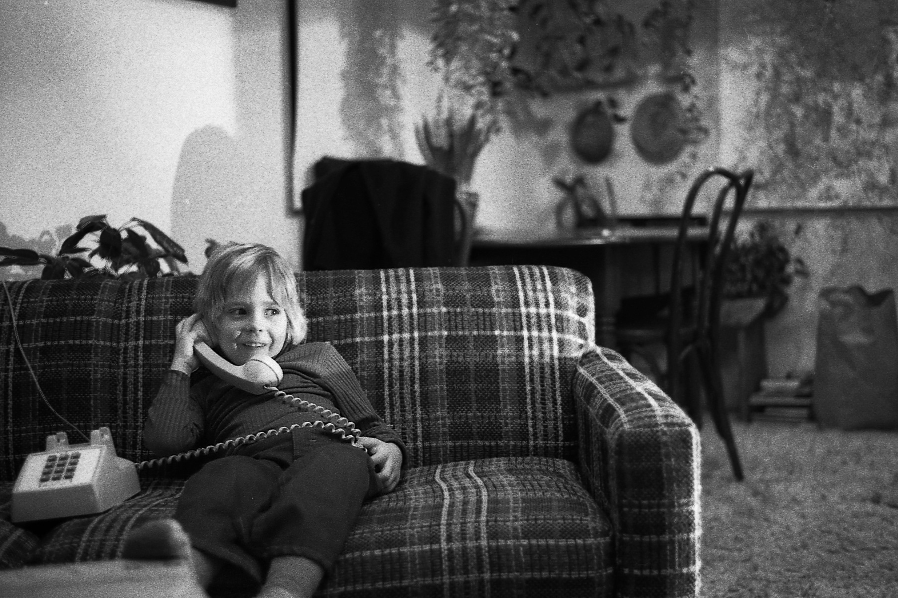 Mike talking to Nana, 1981