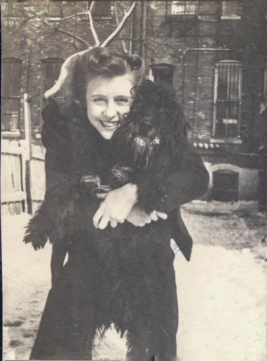 Nana and her dog, Blackie