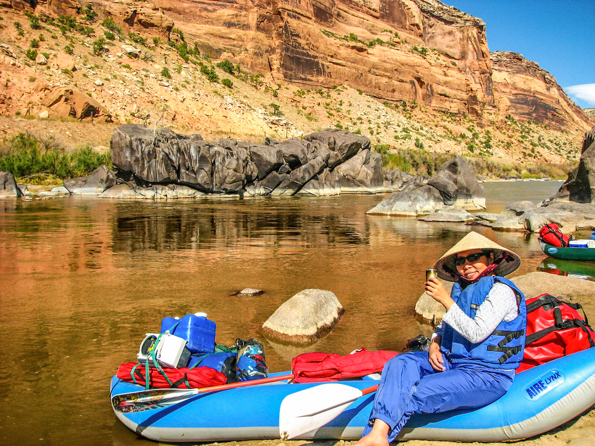 Bicky at Black Rocks on the Colorado River