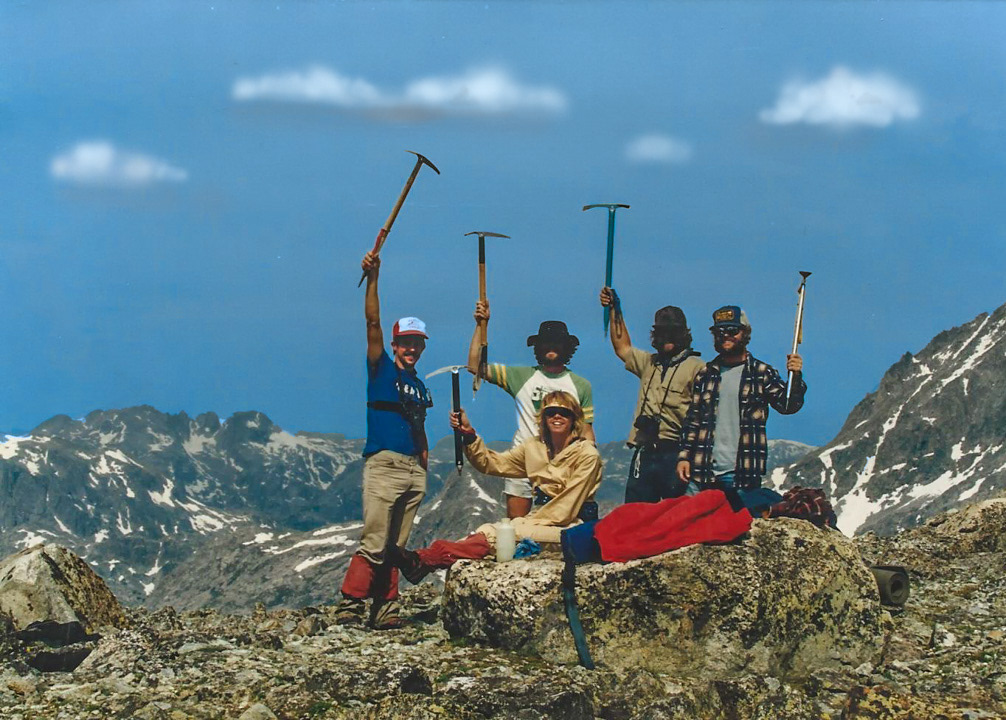 On top of a peak in the Wind River Range, Wyoming