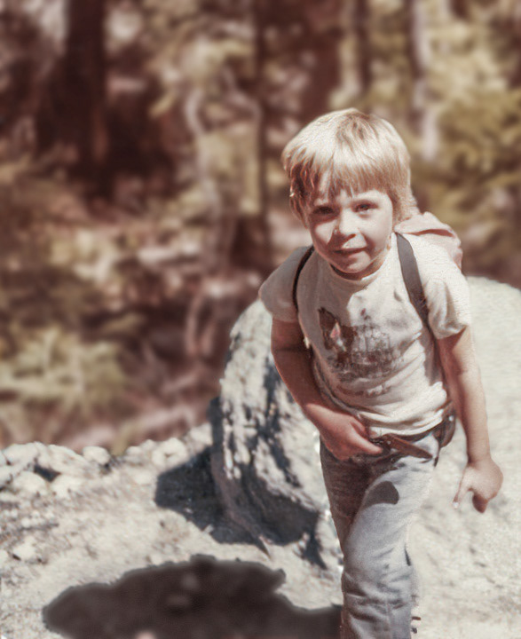 Mike hiking in Wild Basin RMNP
