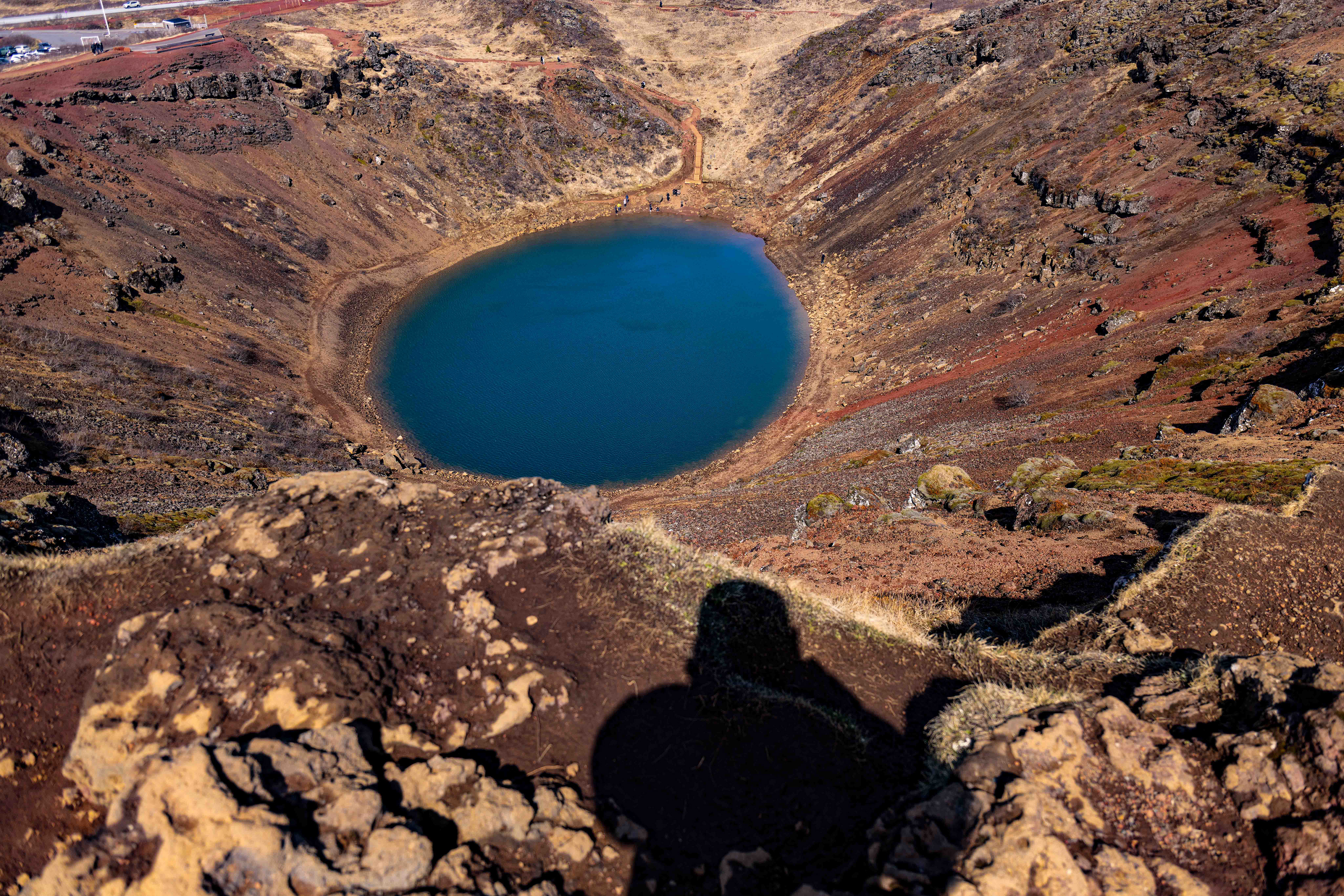  Kerið crater, on Iceland's "Golden Circle", is roughly 55 meters (180 feet) deep.