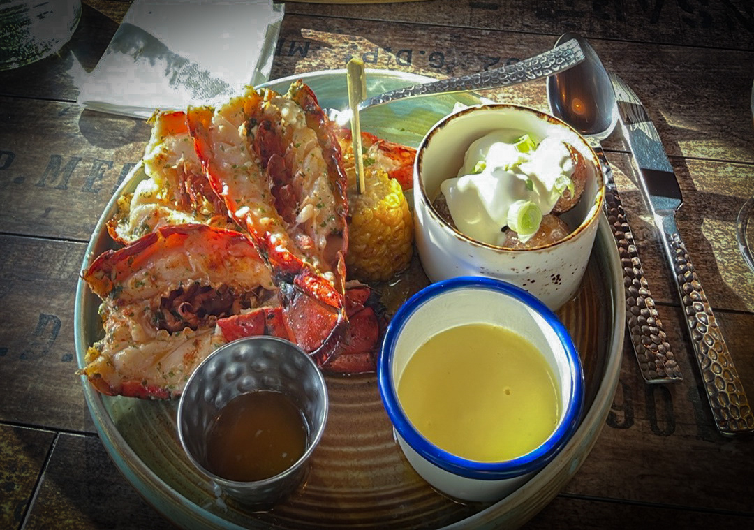 Bicky treated me to a lobster dinner at Hofn.  Firm, tender and delicious, these tails were the best ever!