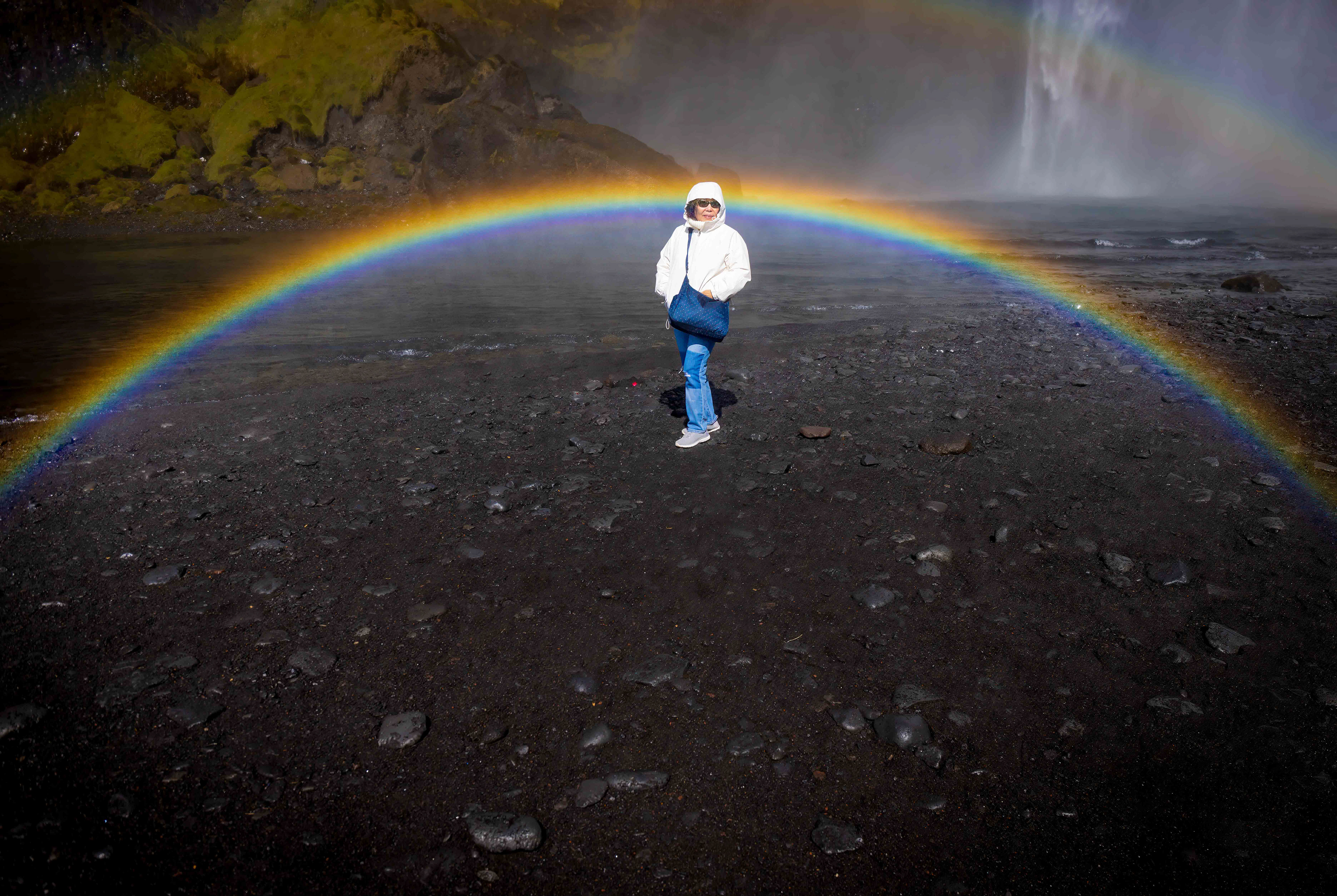 The rainbows here at Skógafoss are lovely.