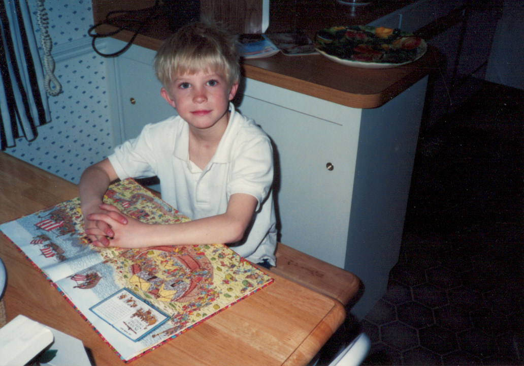 Nate at Nana and Papa's, Itasca, Illinois