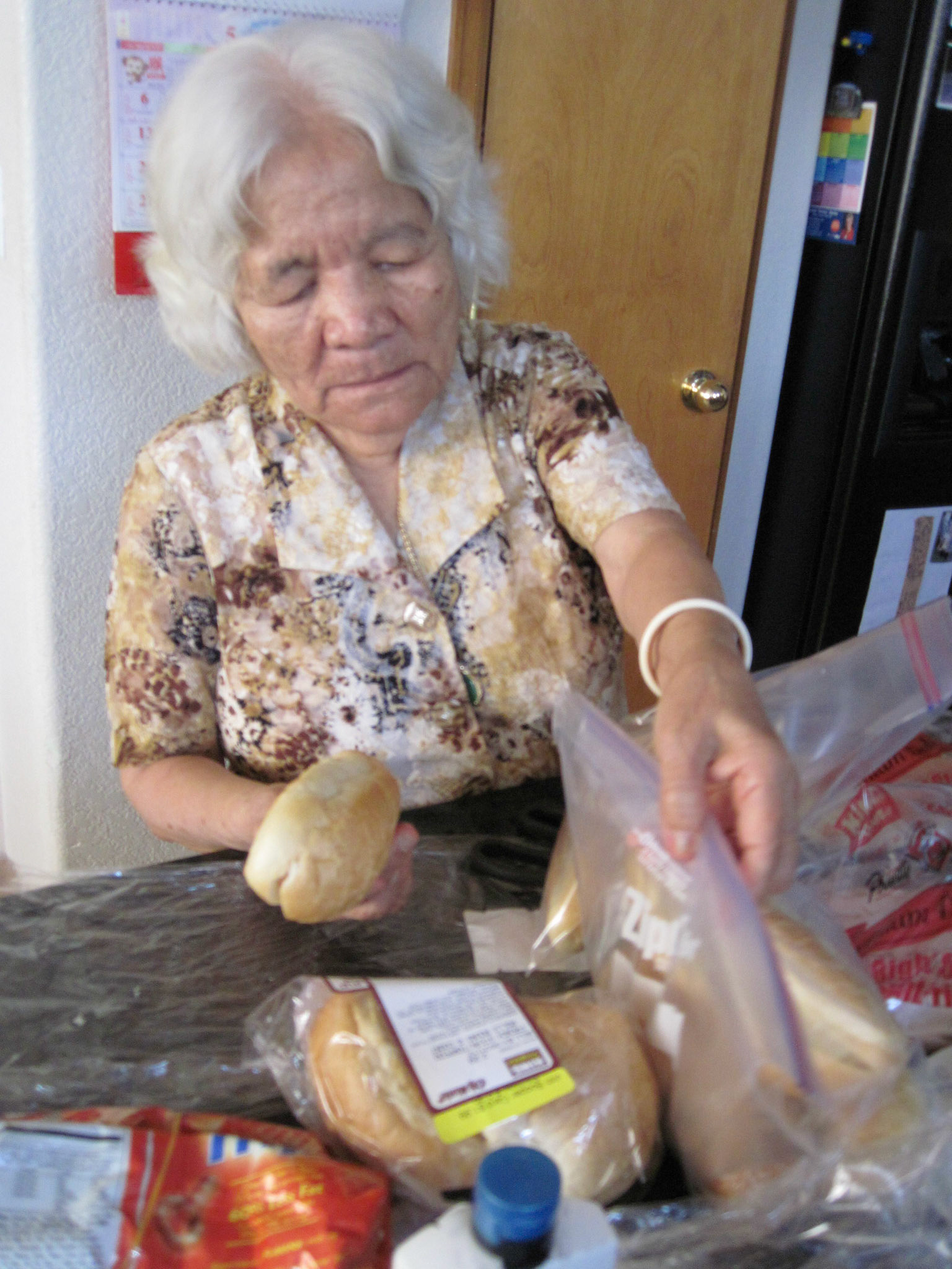 Bic's mom preparing a picnic lunch for a trip up to Rocky Mountain National Park