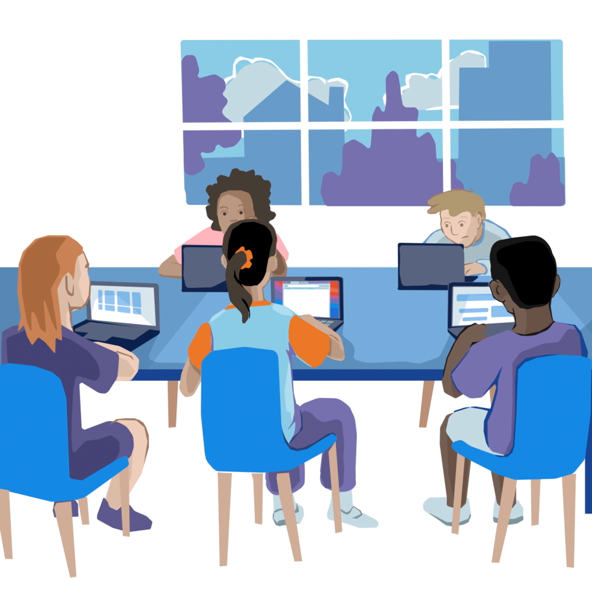 Illustration and motion design for "8 Tips to Help Students Evaluate Websites"