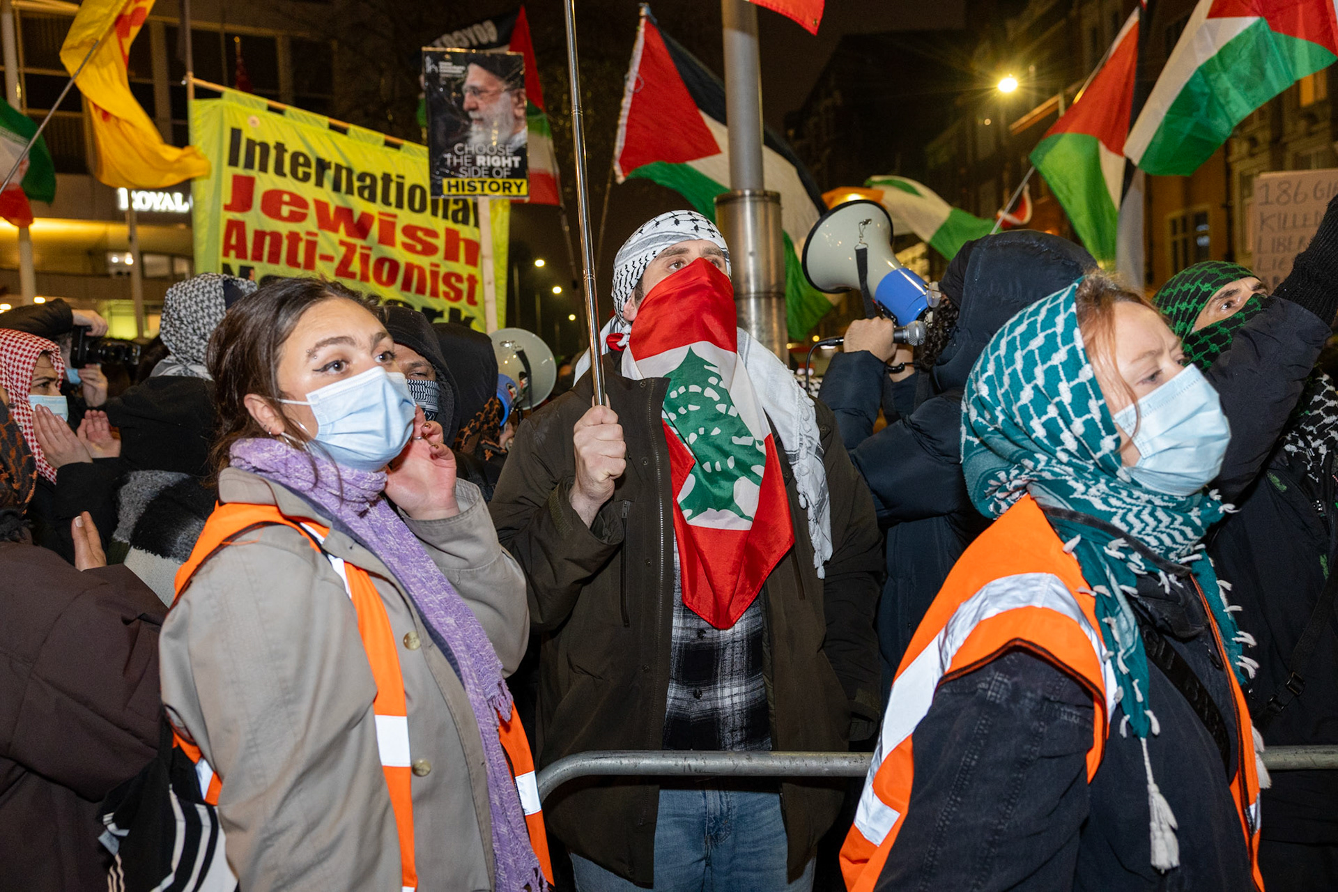 Demonstration outside the Israeli Embassy 06/03/2026 - Photographed for The Telegraph