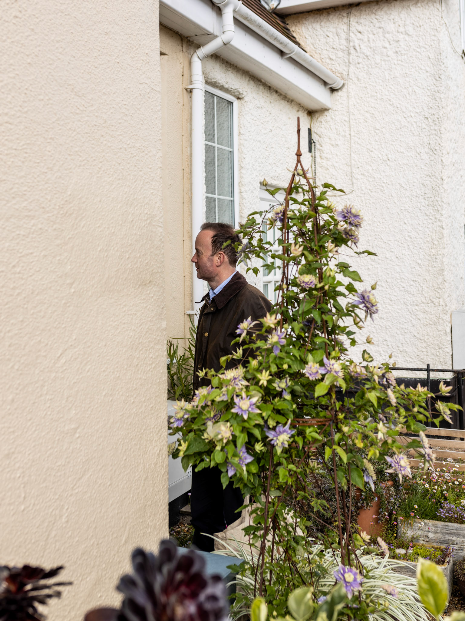 Richard Rout on the doorstep