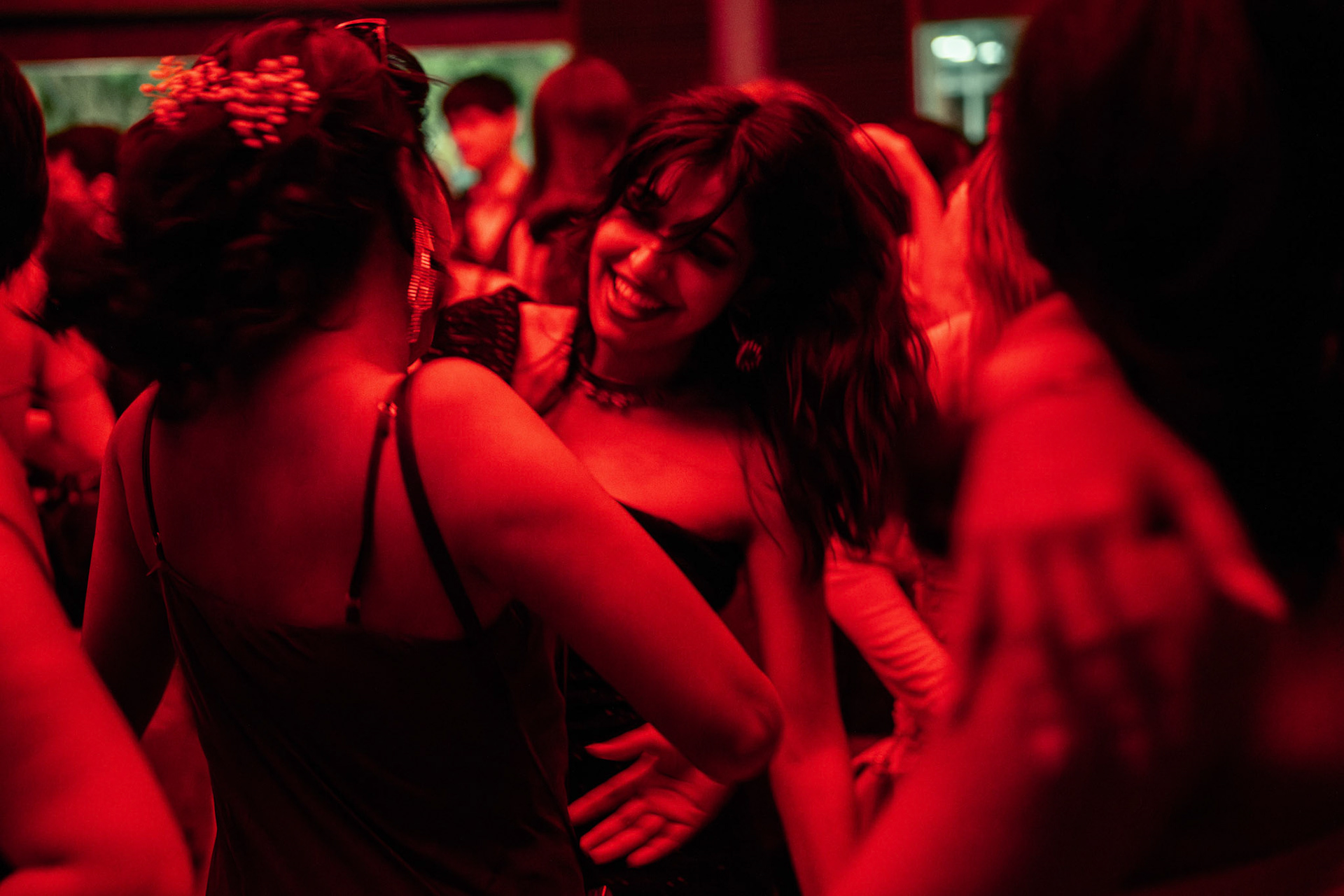 Two UW-Madison seniors dance together at the Class of 2024’s Senior Prom at the University of Wisconsin–Madison on April 13, 2024. (Photo by MK Denton / UW–Madison)