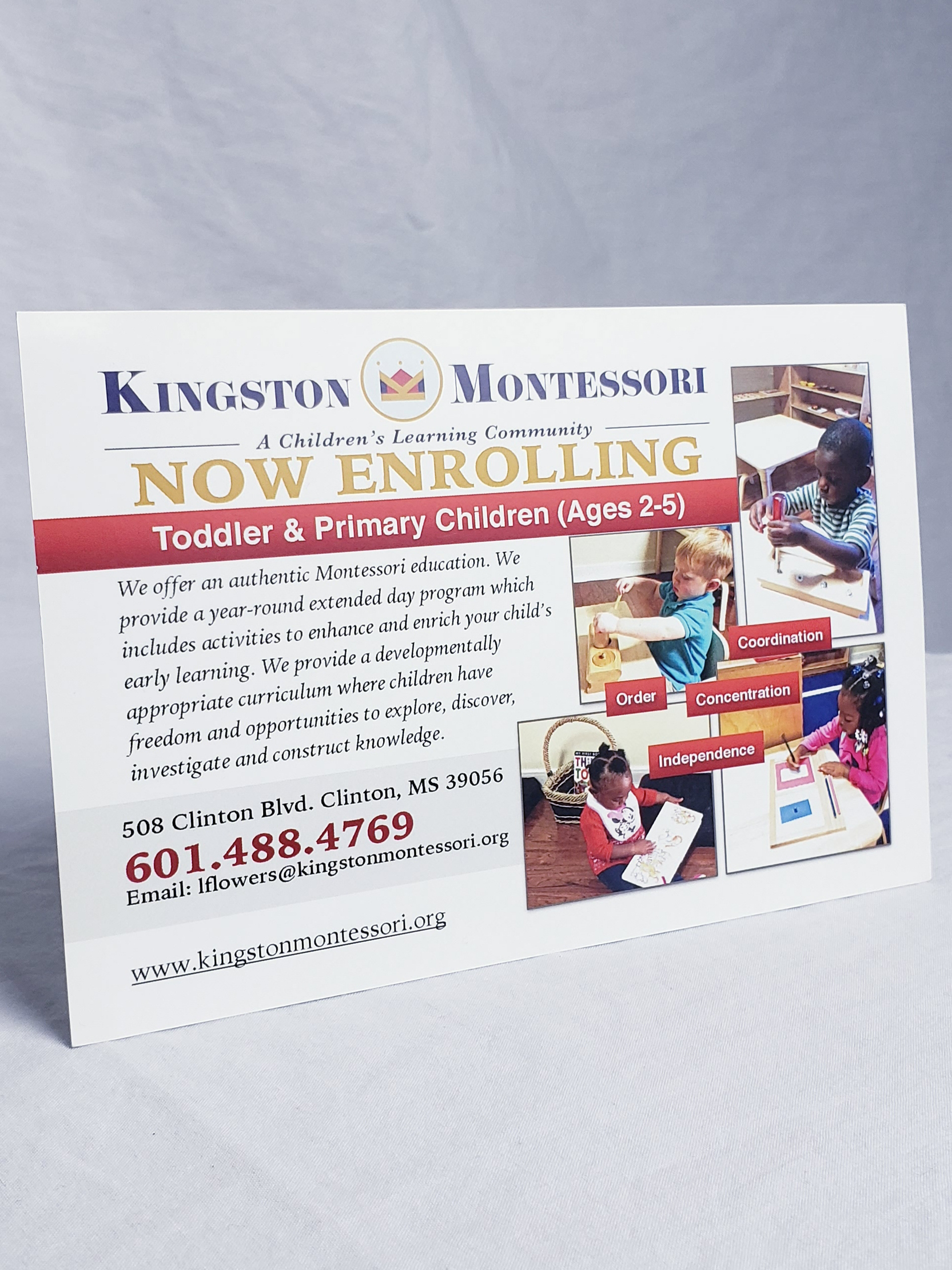 Preschool Pushcard Back